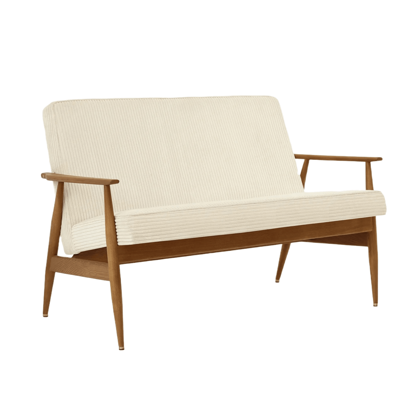 Sofa 2-osobowa FOX beżowy w tkaninie Cord Creme 366 concept Eye on Design