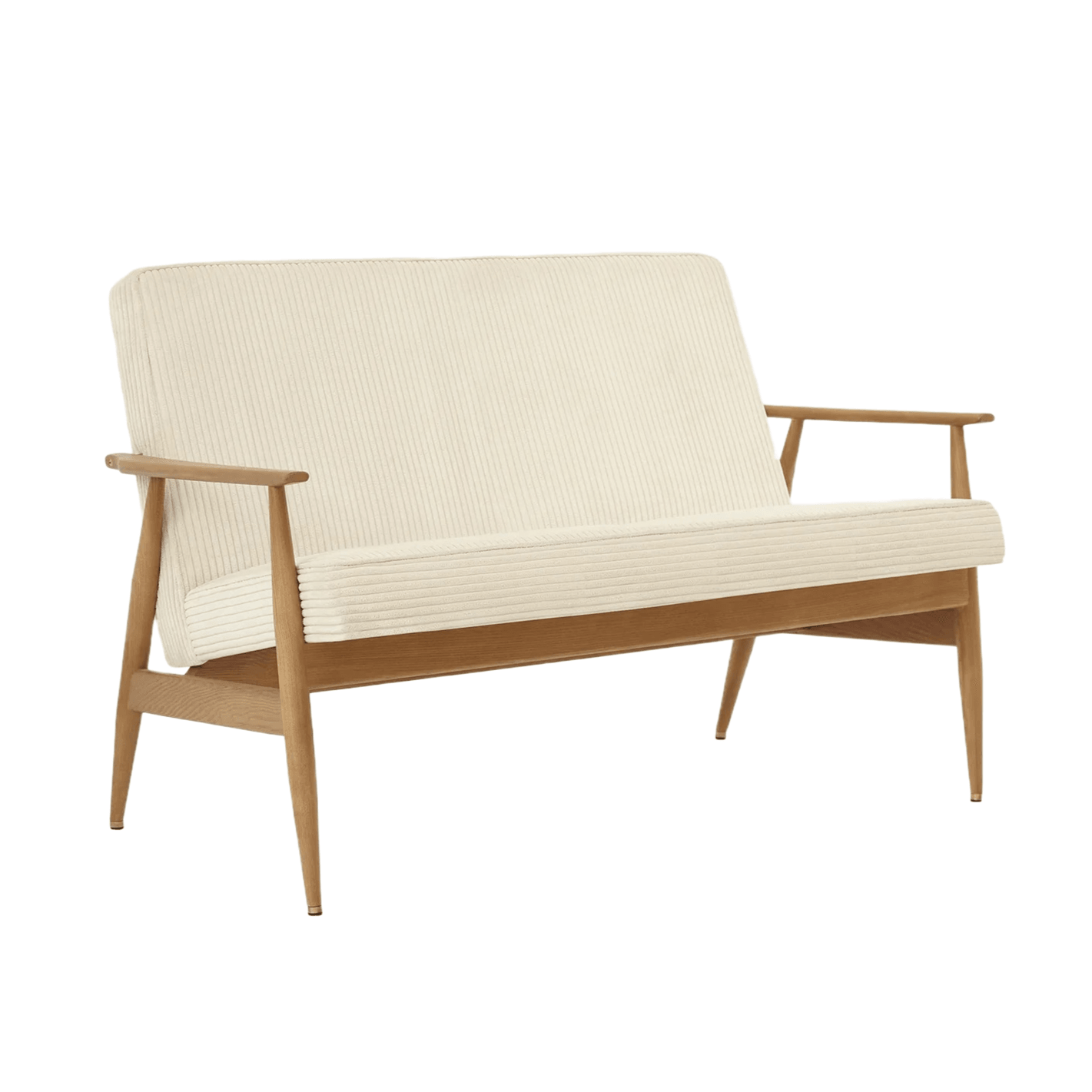 Sofa 2-osobowa FOX beżowy w tkaninie Cord Creme 366 concept Eye on Design