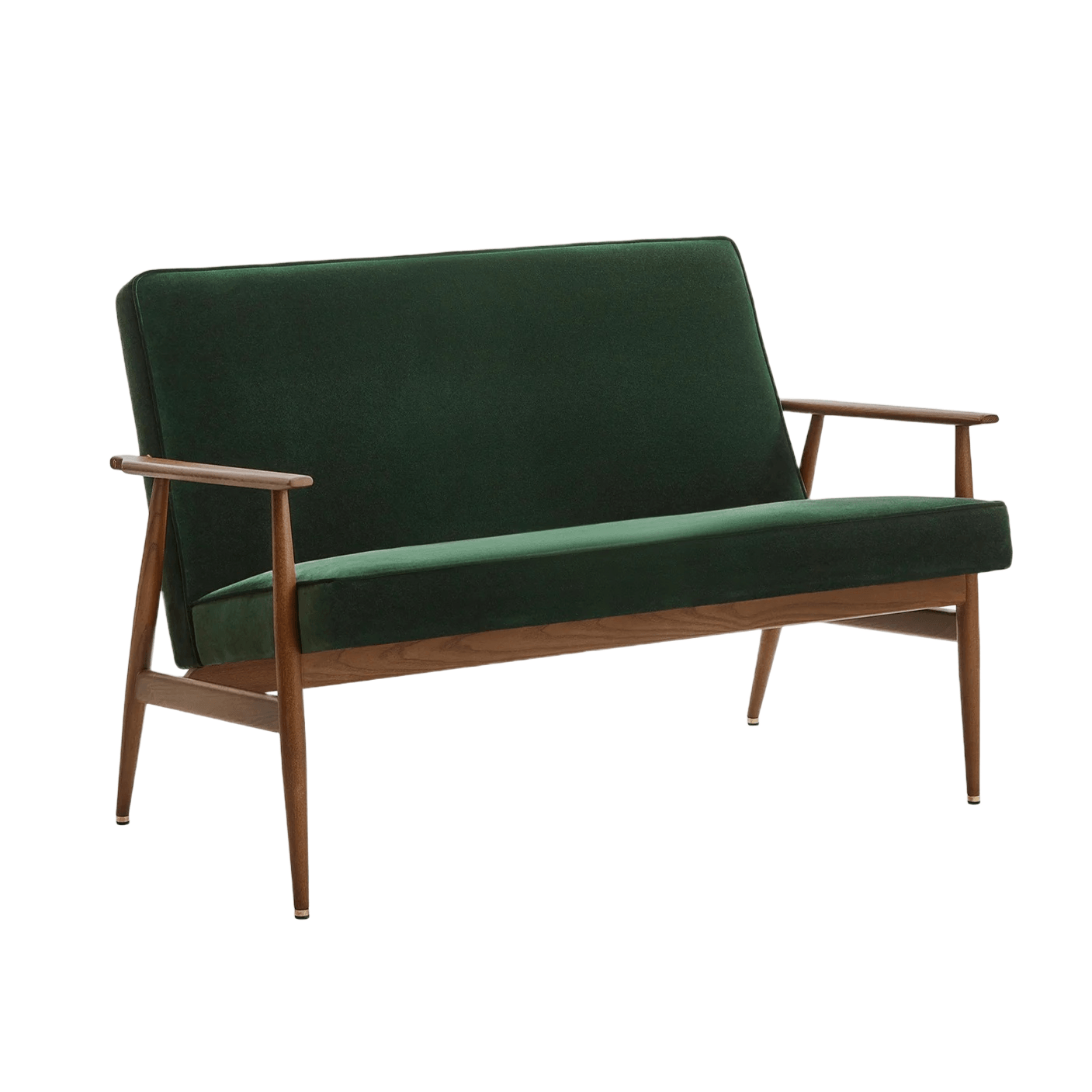 Sofa 2-osobowa FOX zielony w tkaninie Velvet Bottle Green 366 concept Eye on Design