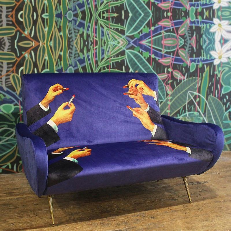 Sofa 2-osobowa LIPSTICKS niebieski Seletti Eye on Design