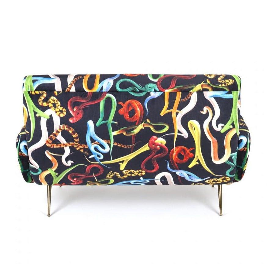 Sofa 2-osobowa SNAKES czarny Seletti Eye on Design