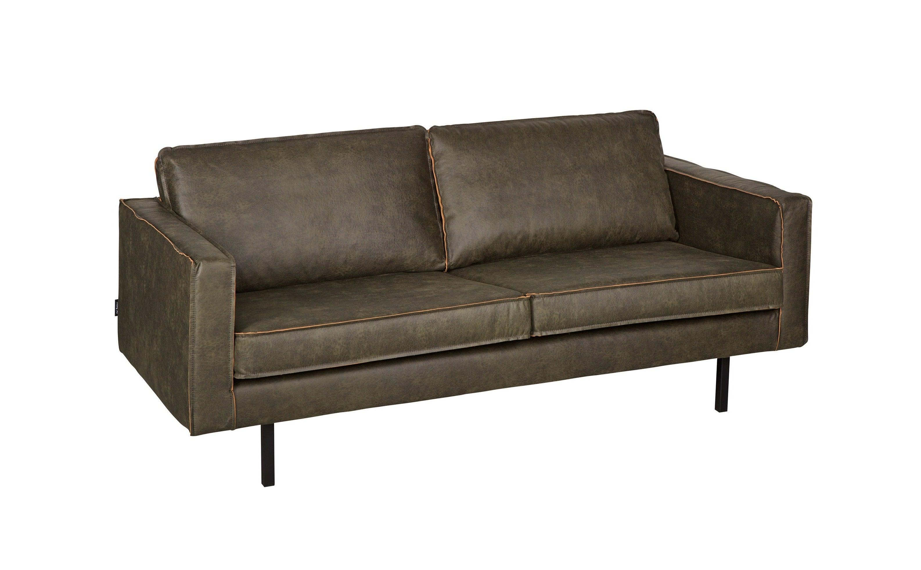 Sofa 2,5-osobowa skórzana RODEO wojskowa zieleń Be Pure Eye on Design