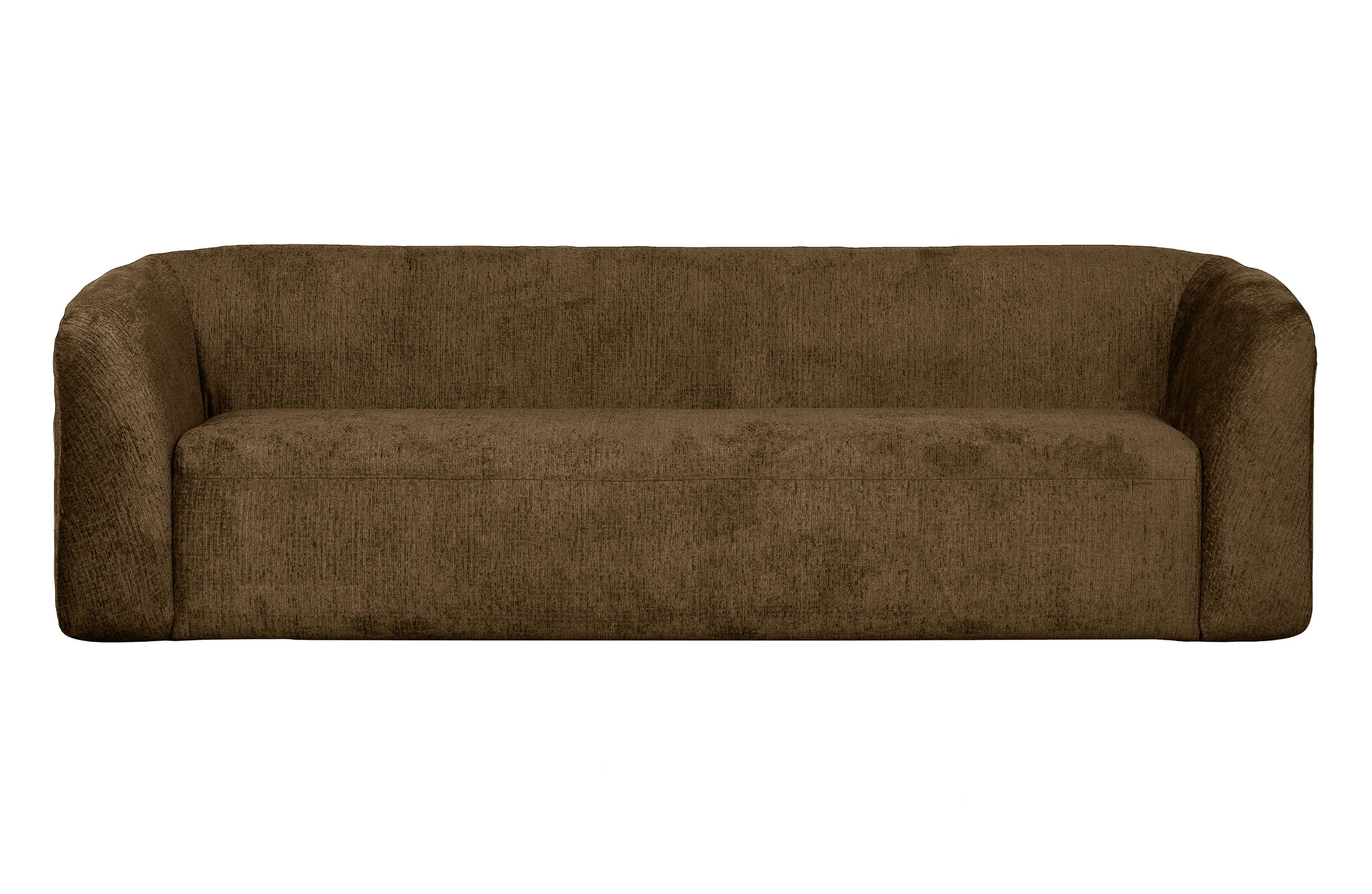 Sofa 3-osobowa aksamitna SLOPING brązowy Be Pure Eye on Design