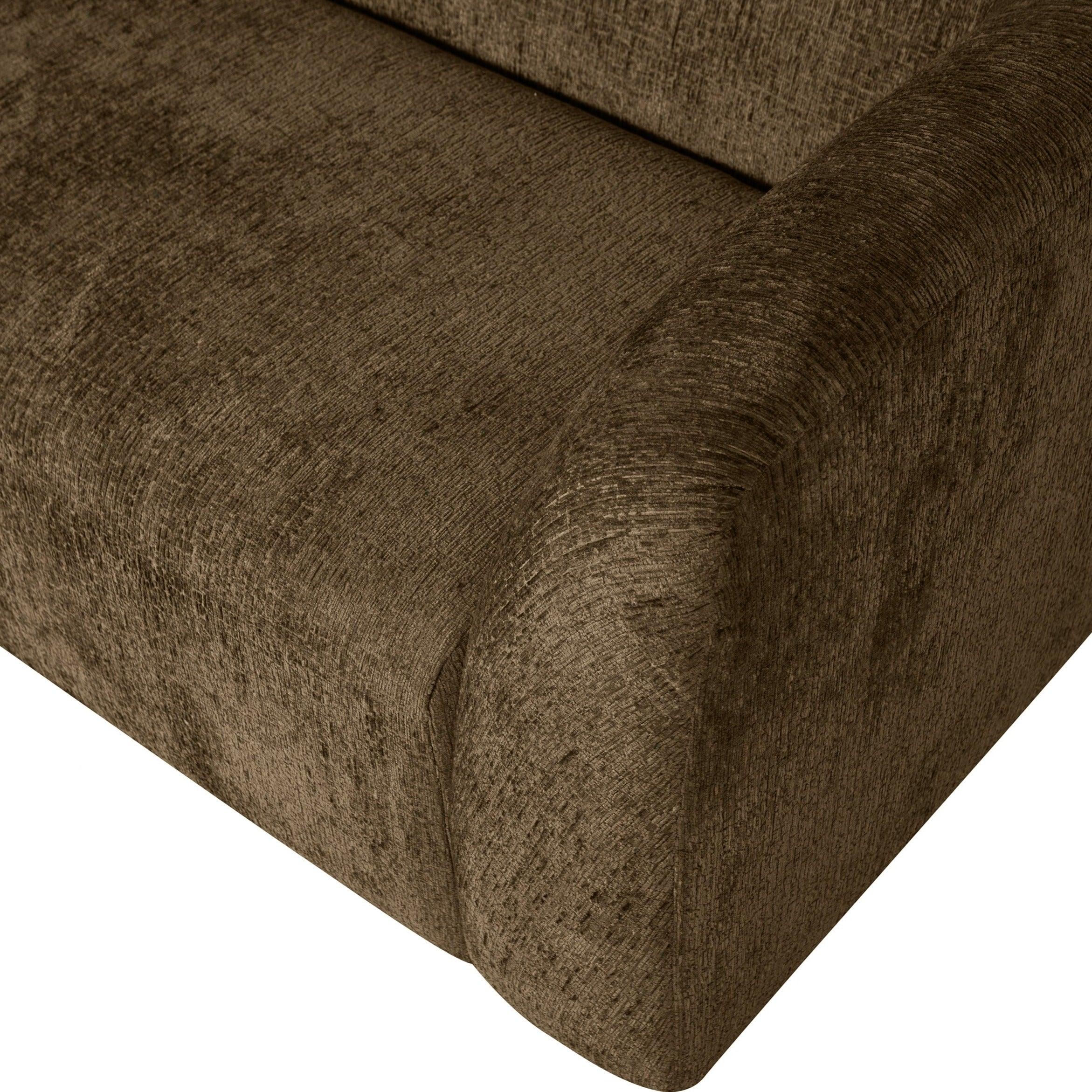 Sofa 3-osobowa aksamitna SLOPING brązowy Be Pure Eye on Design
