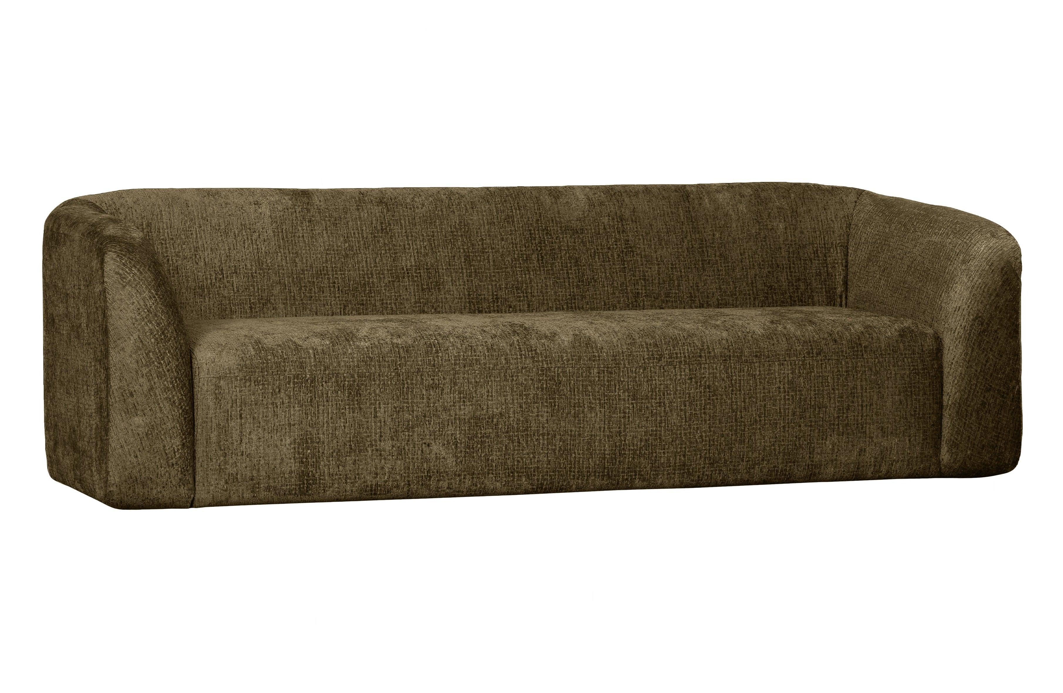Sofa 3-osobowa aksamitna SLOPING ciemnozielony – Woood