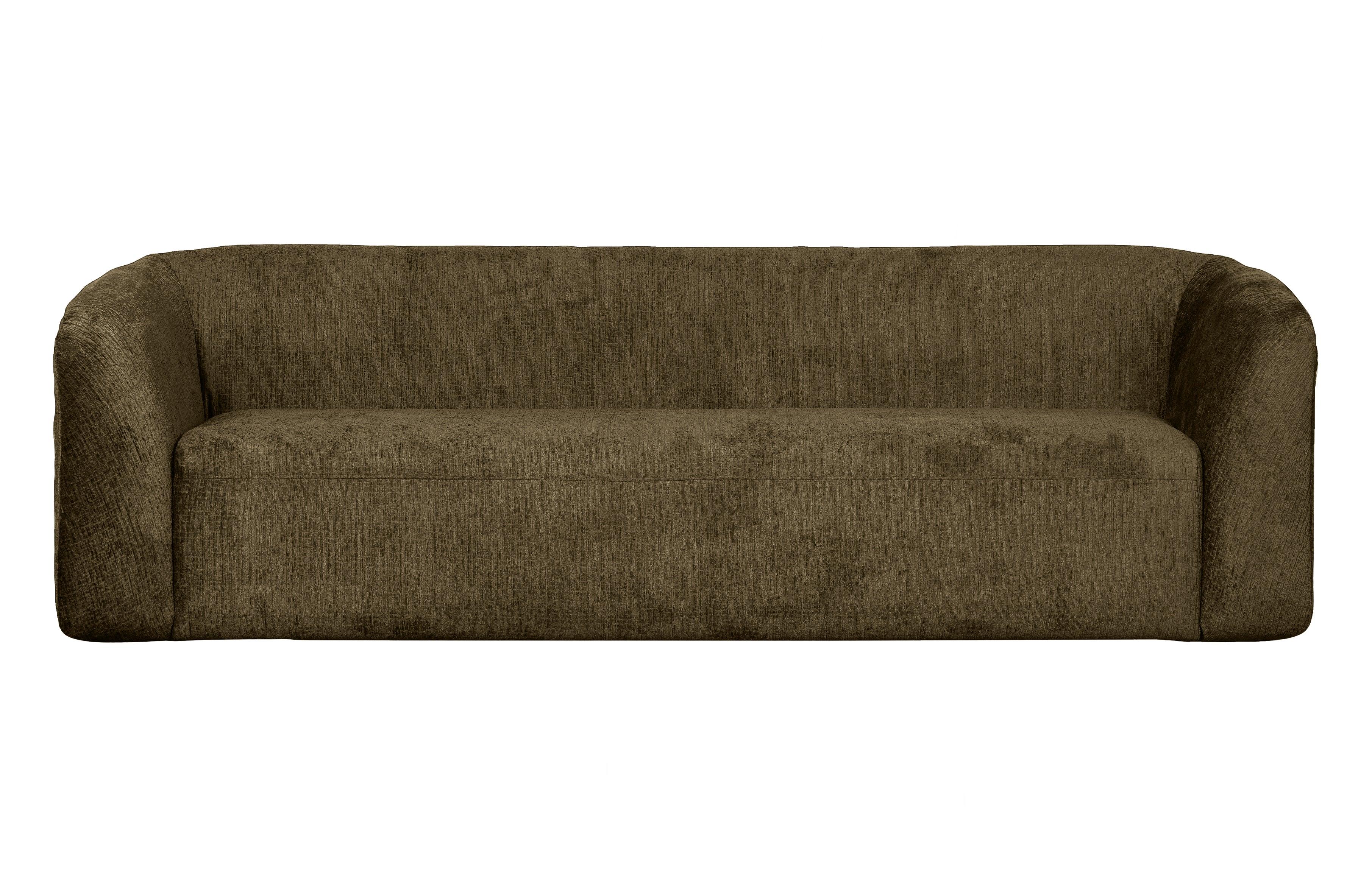 Sofa 3-osobowa aksamitna SLOPING ciemnozielony do salonu