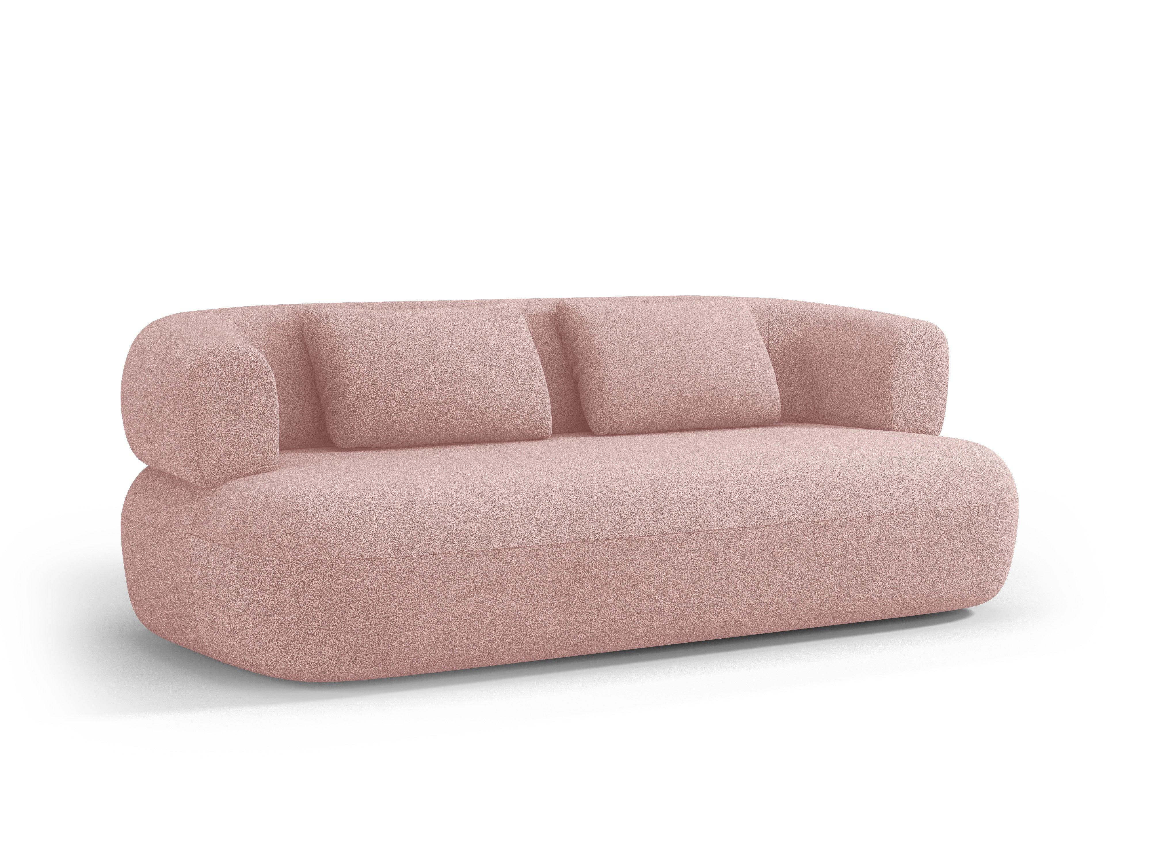 Sofa 3-osobowa ALDRIN pudrowy róż boucle Windsor & Co Eye on Design
