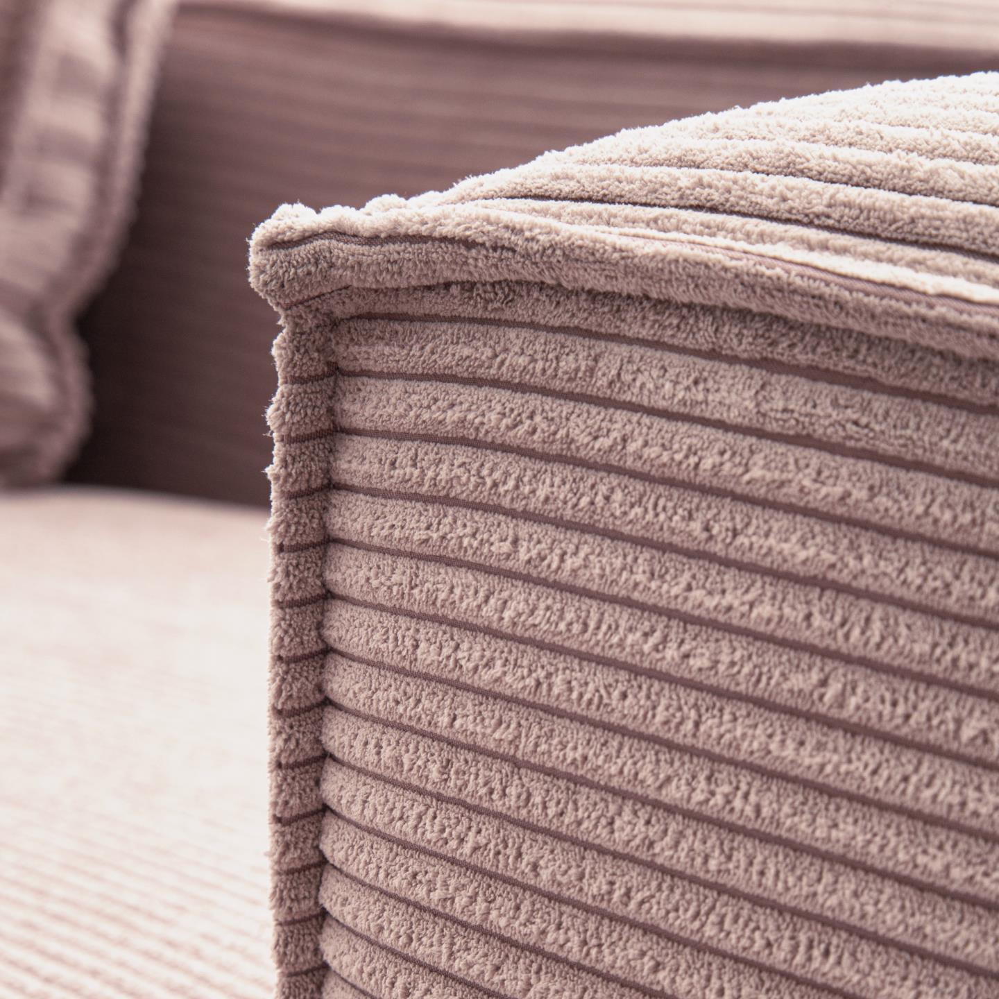 Sofa 3-osobowa BLOK jasnoróżowy sztruks La Forma Eye on Design