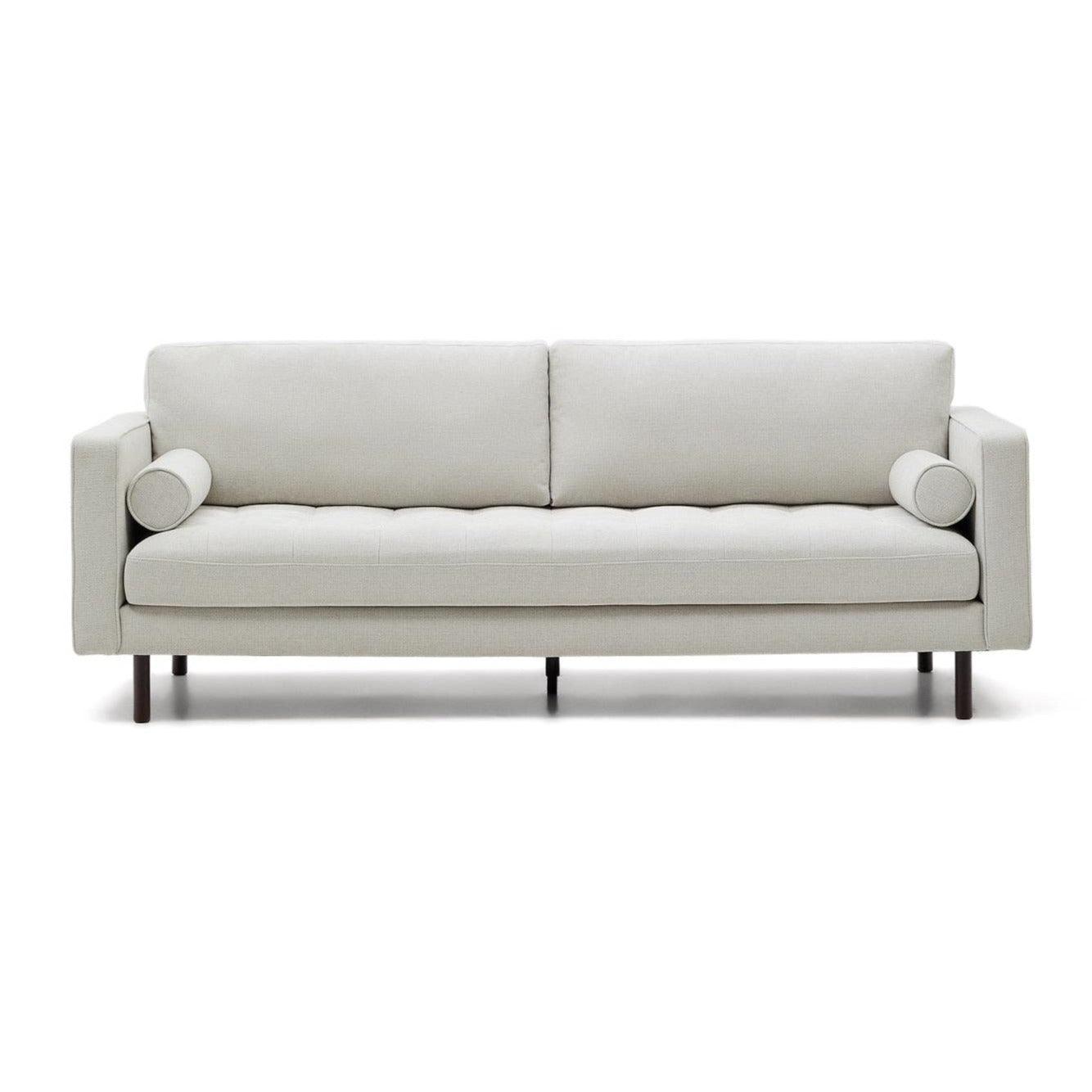 Sofa 3-osobowa DEBRA perłowy szenil z wenge podstawą La Forma Eye on Design