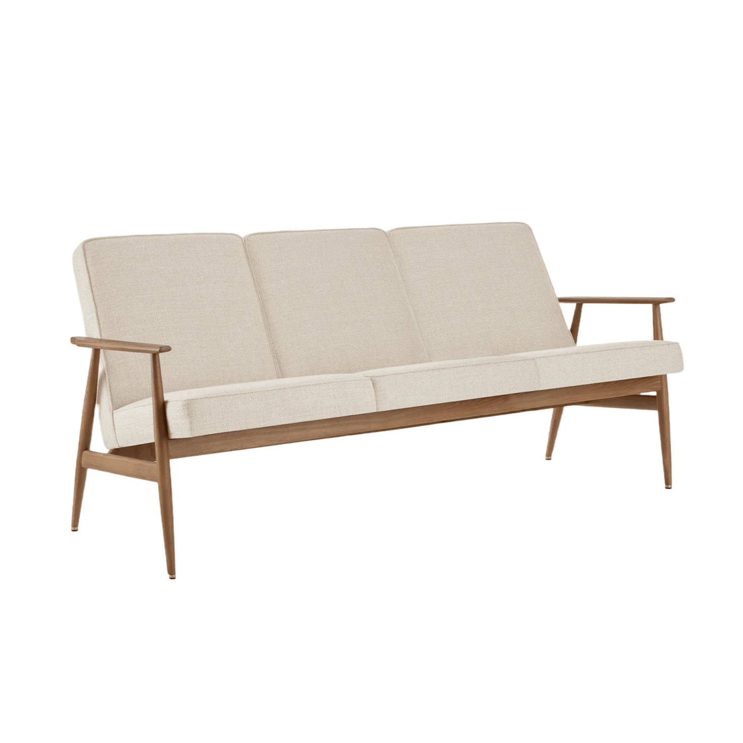 Sofa 3-osobowa dzielona FOX beżowy w tkaninie Coco Creme 366 concept Jesion-02 Eye on Design