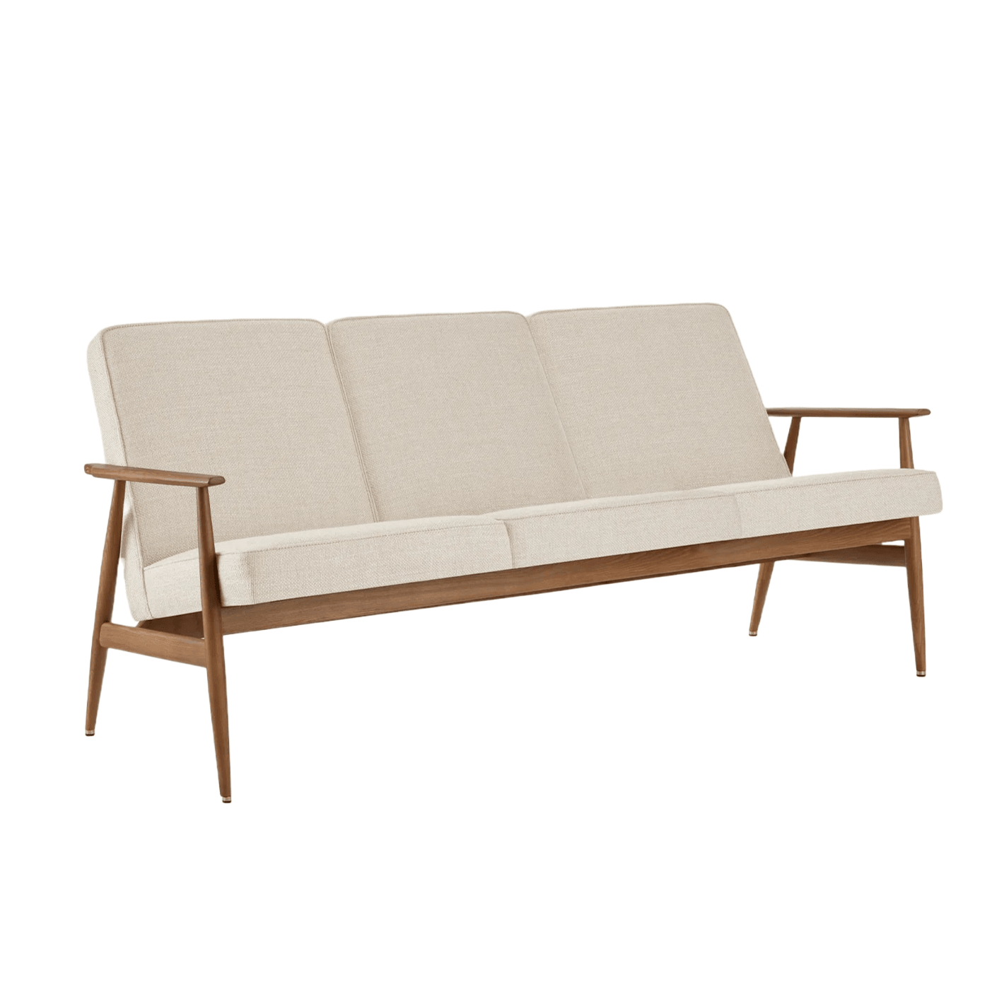 Sofa 3-osobowa dzielona FOX beżowy w tkaninie Coco Creme 366 concept Jesion-03 Eye on Design