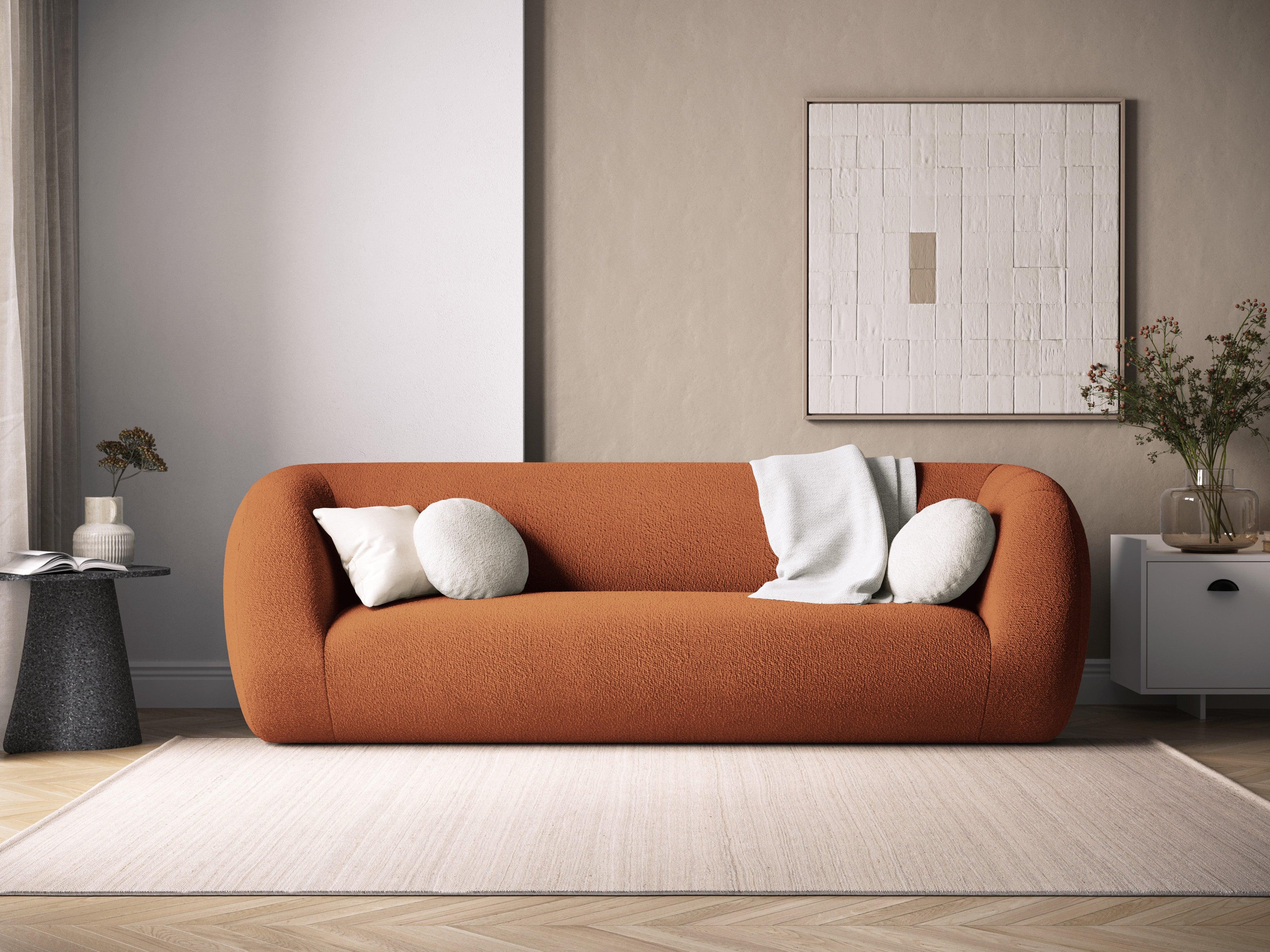 Sofa 3-osobowa ESSEN terracotta boucle Cosmopolitan Design Eye on Design