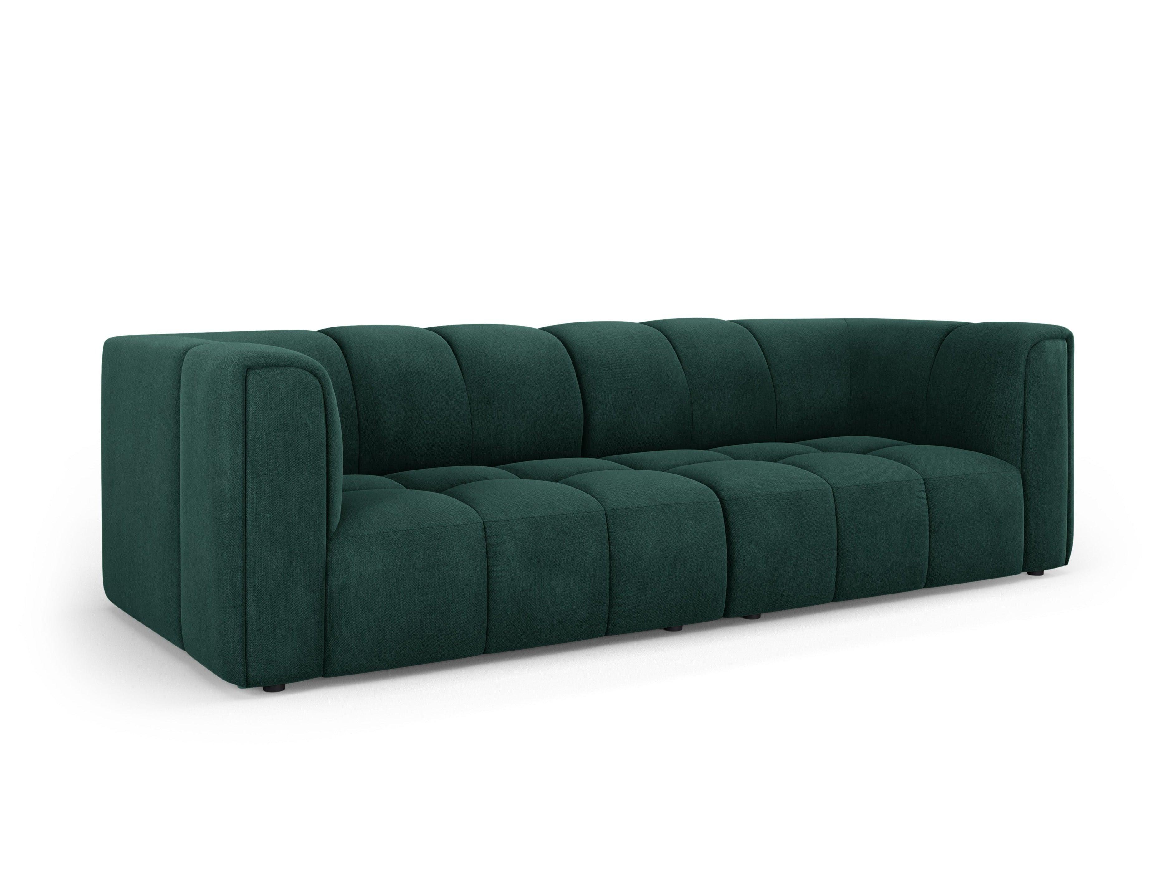 Sofa 3-osobowa FRANCESCA butelkowa zieleń szenil – Besolux