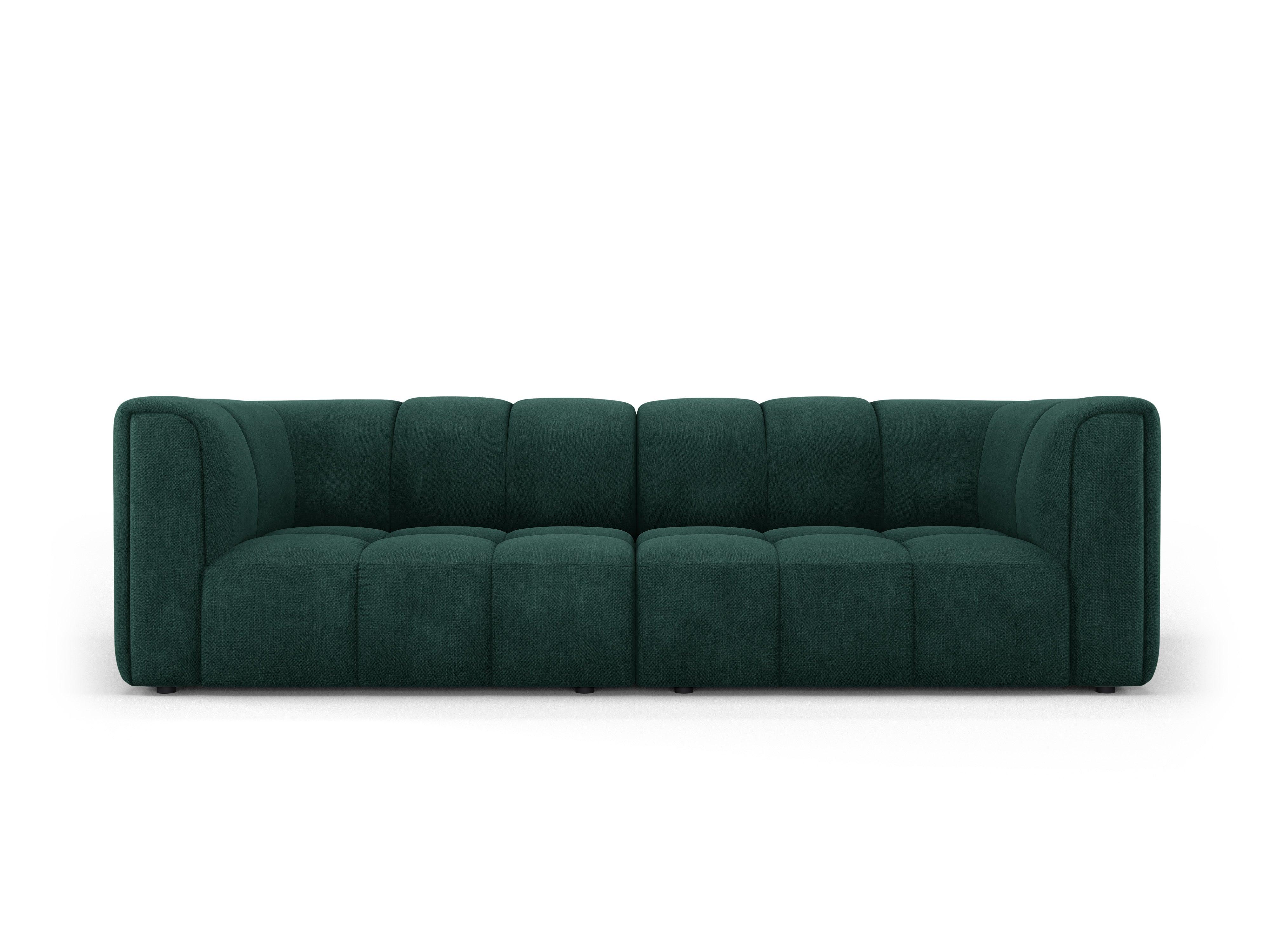 Sofa 3-osobowa FRANCESCA butelkowa zieleń szenil do salonu