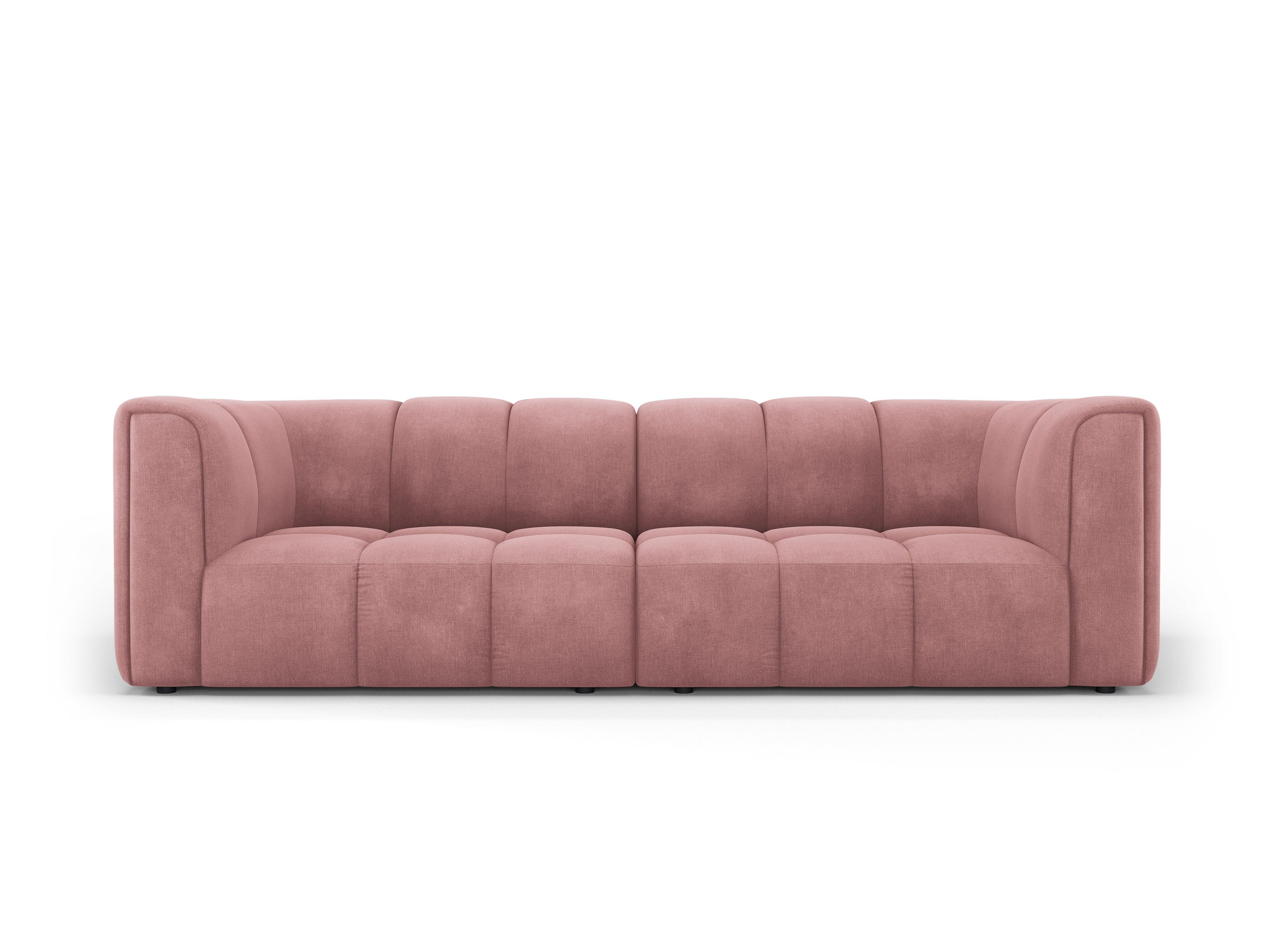 Sofa 3-osobowa FRANCESCA różowy szenil do salonu