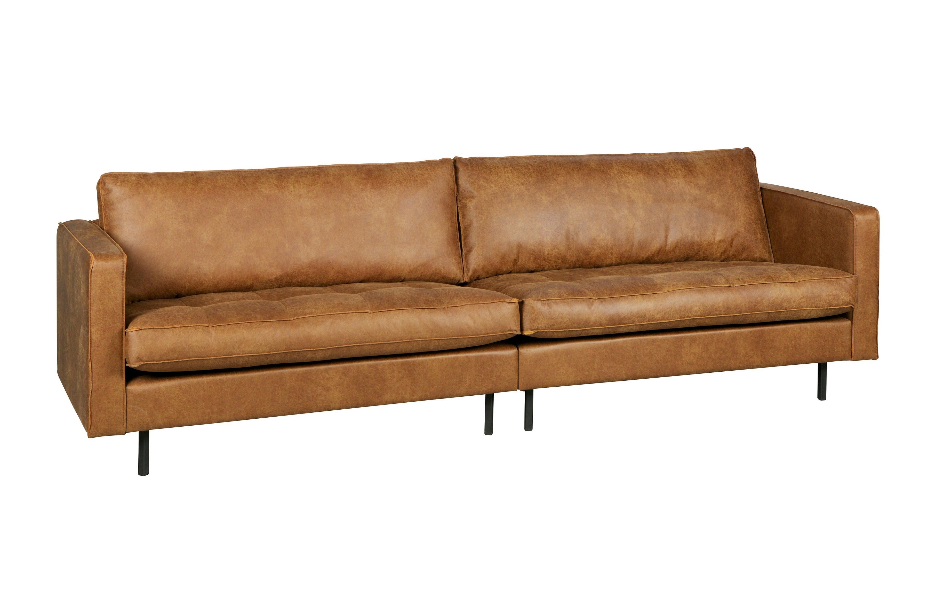 Sofa 3-osobowa skórzana RODEO CLASSIC koniakowy – Woood