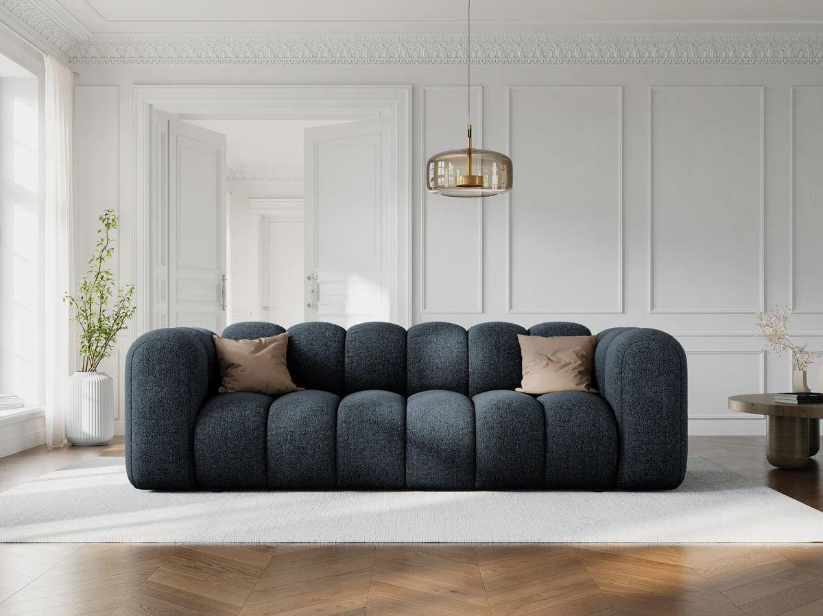 Sofa 3-osobowa LUPINE granatowy szenil do salonu