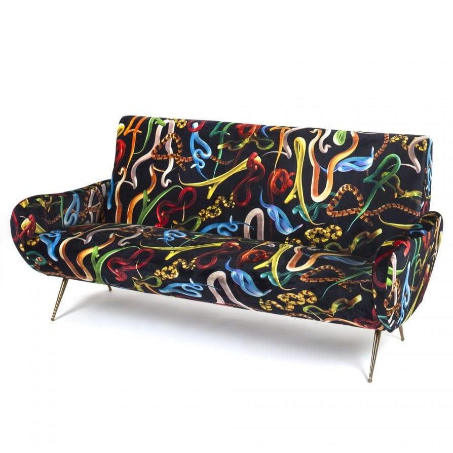 Sofa 3-osobowa SNAKES czarny Seletti Eye on Design