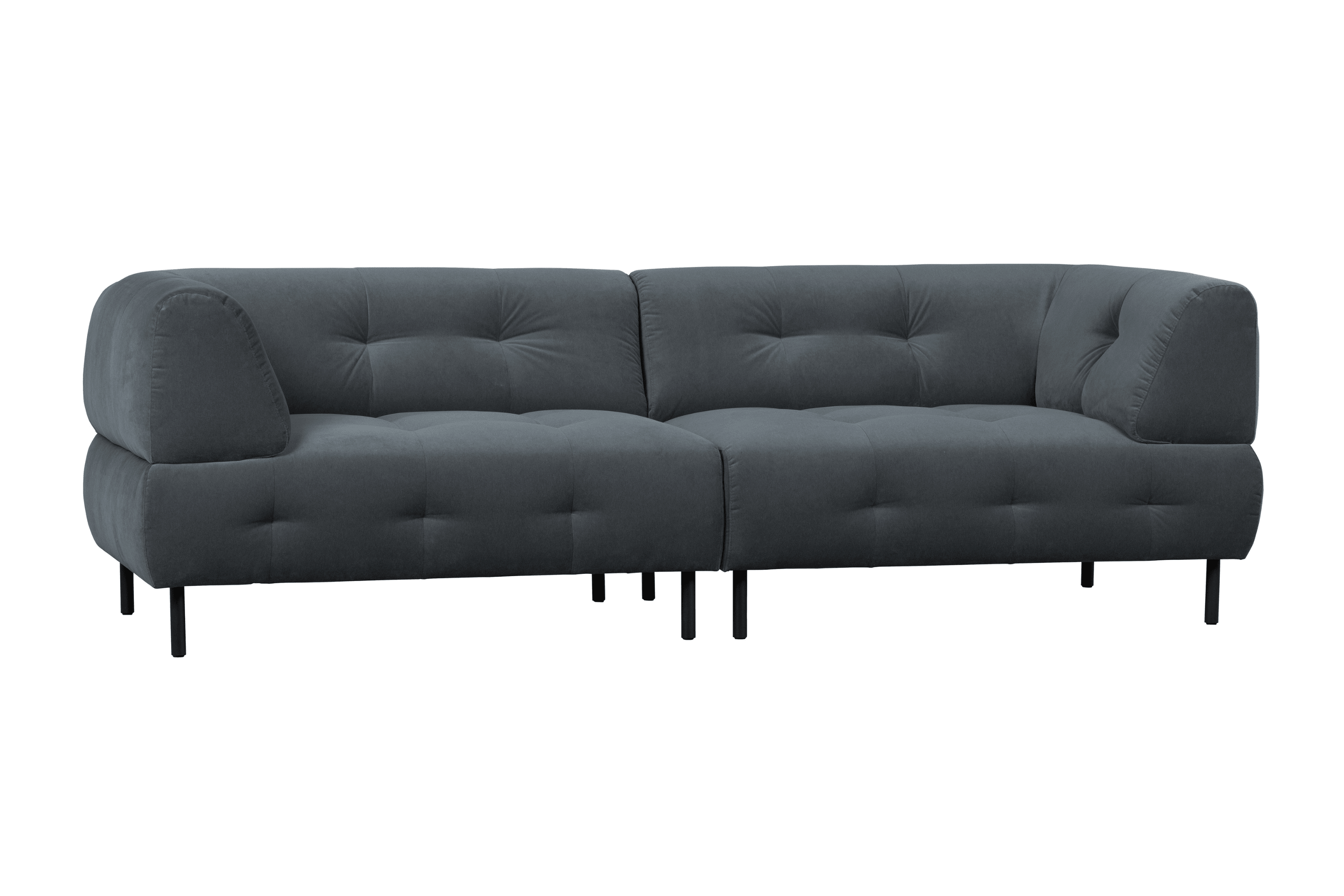 Sofa 4-osobowa aksamitna LLOYD antracytowy – Woood