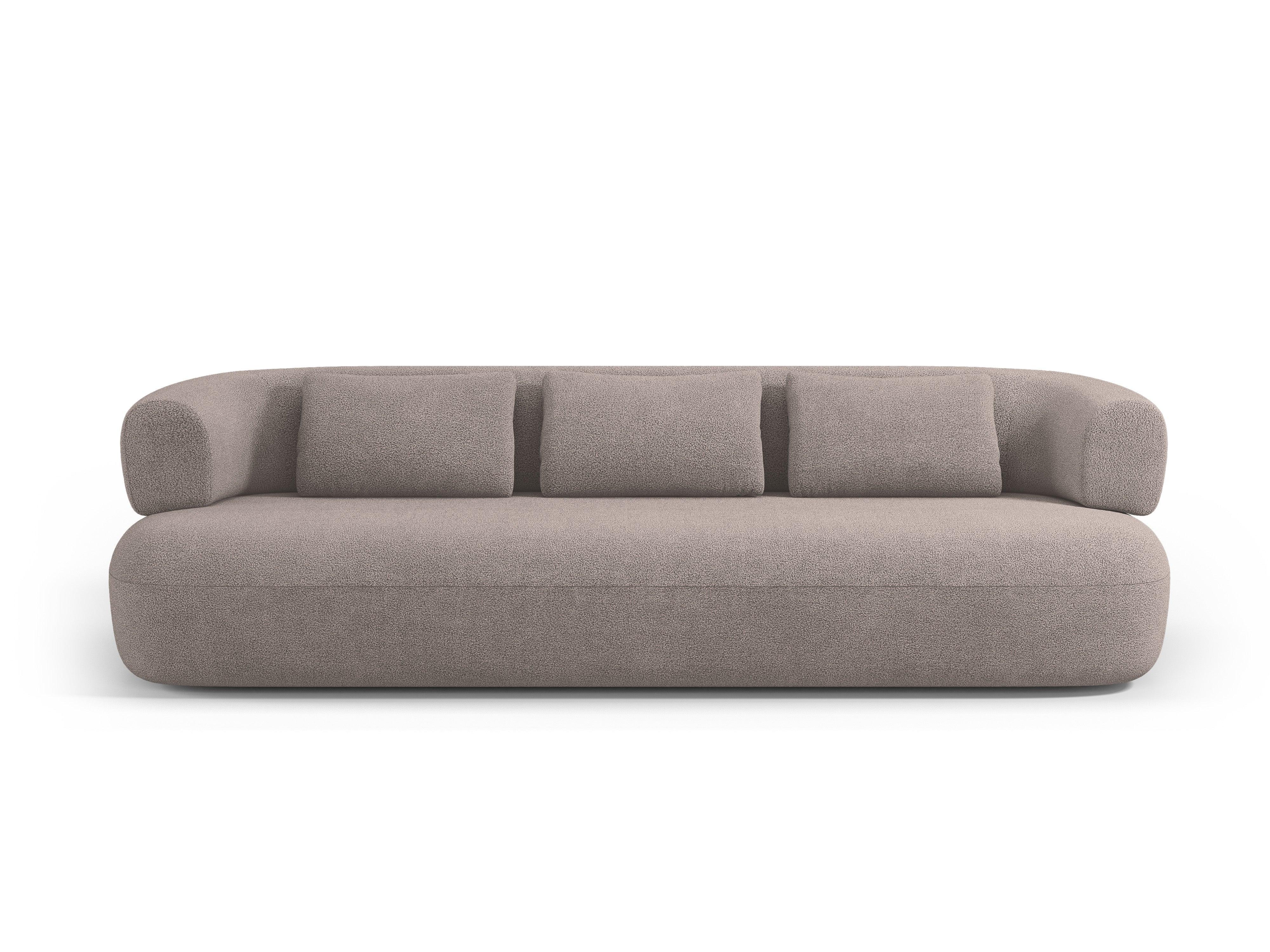 Sofa 4-osobowa ALDRIN jasnobrązowy boucle do salonu