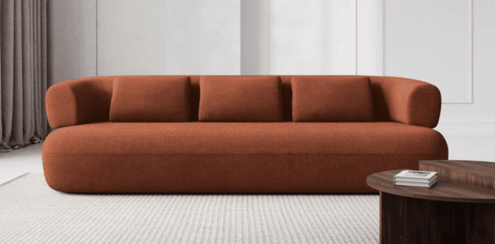 Sofa 4-osobowa ALDRIN jasnobrązowy boucle – styl nowoczesny