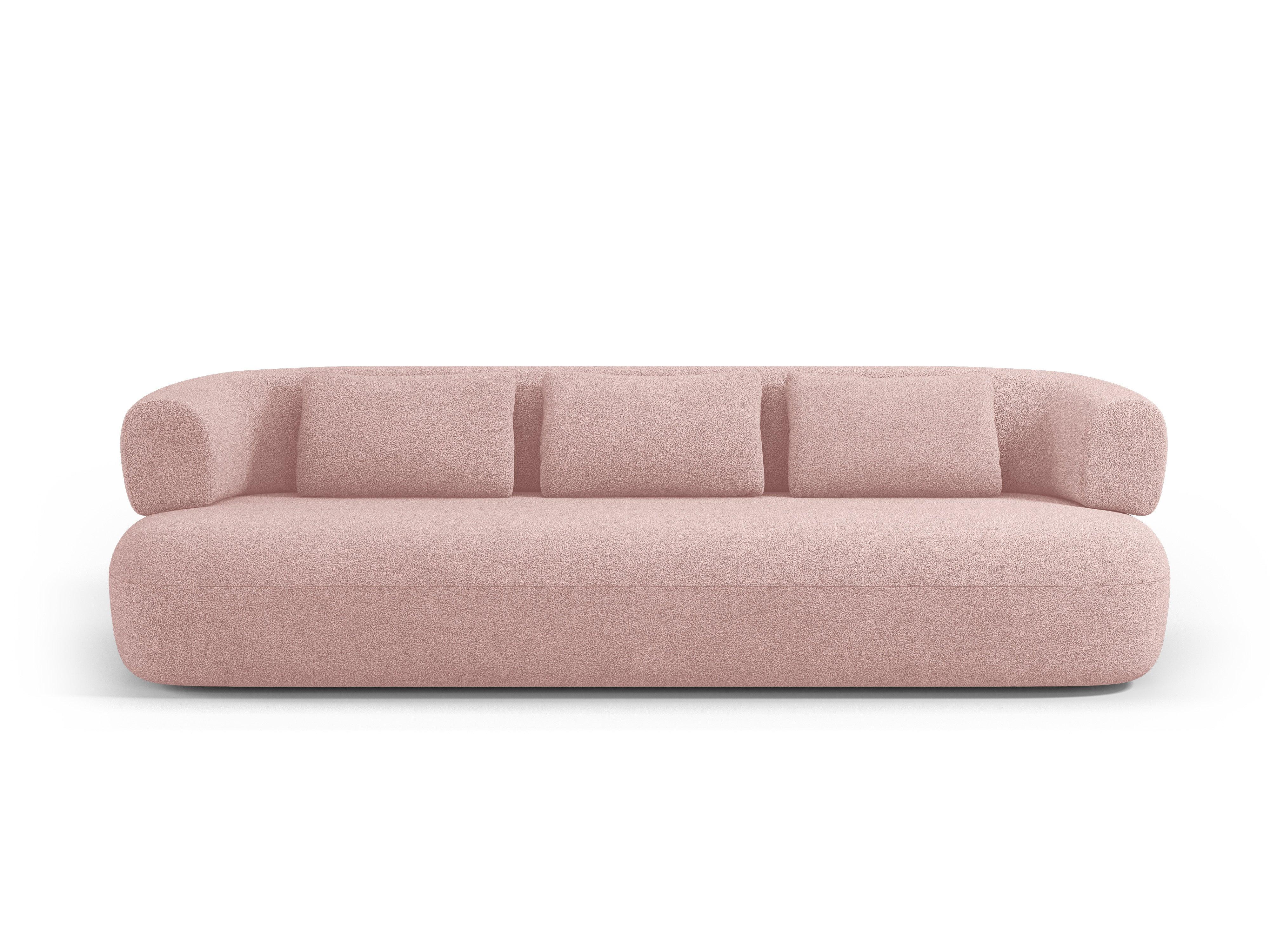 Sofa 4-osobowa ALDRIN pudrowy róż boucle Windsor & Co Eye on Design
