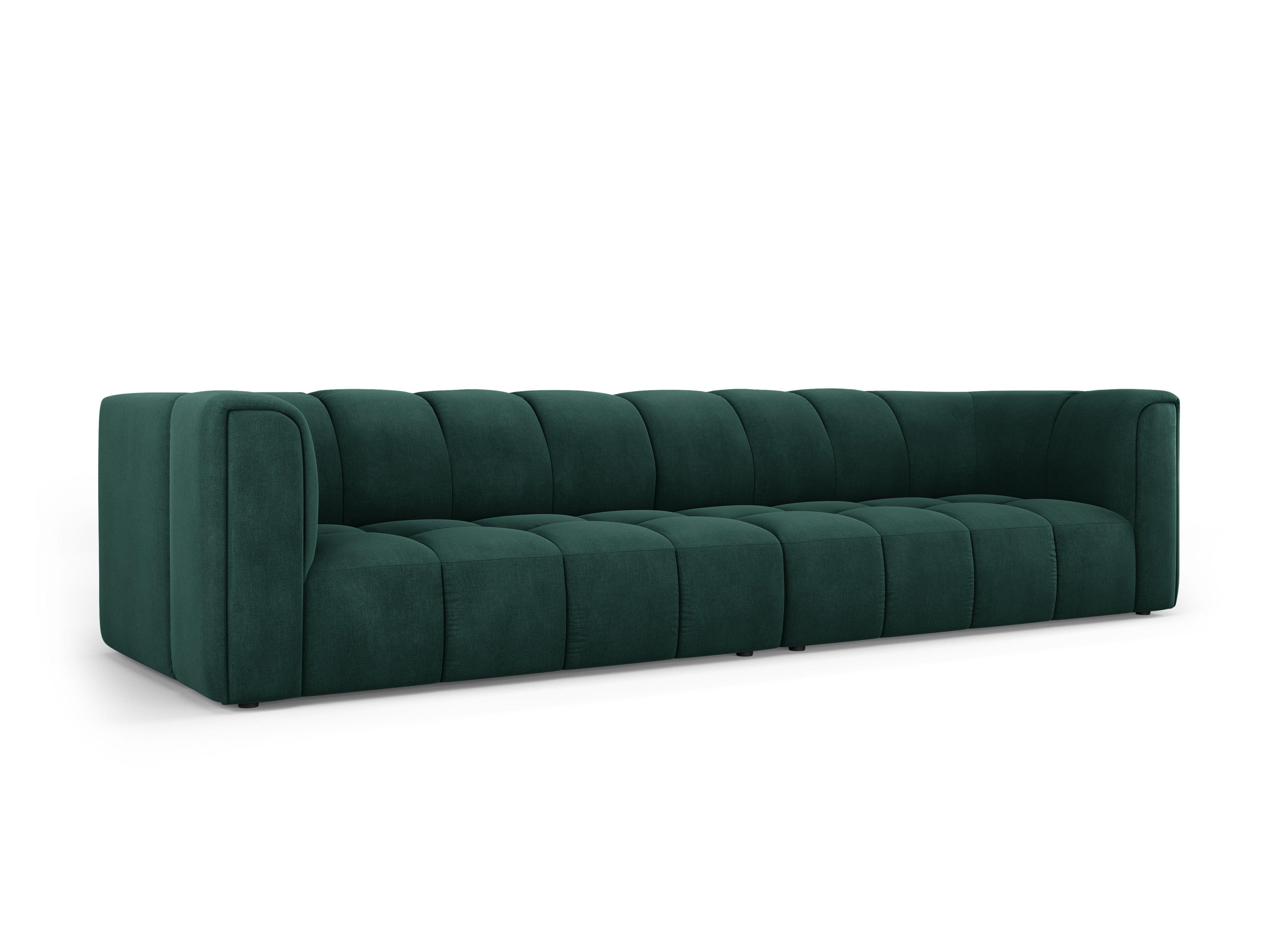 Sofa 4-osobowa FRANCESCA butelkowa zieleń szenil – Besolux