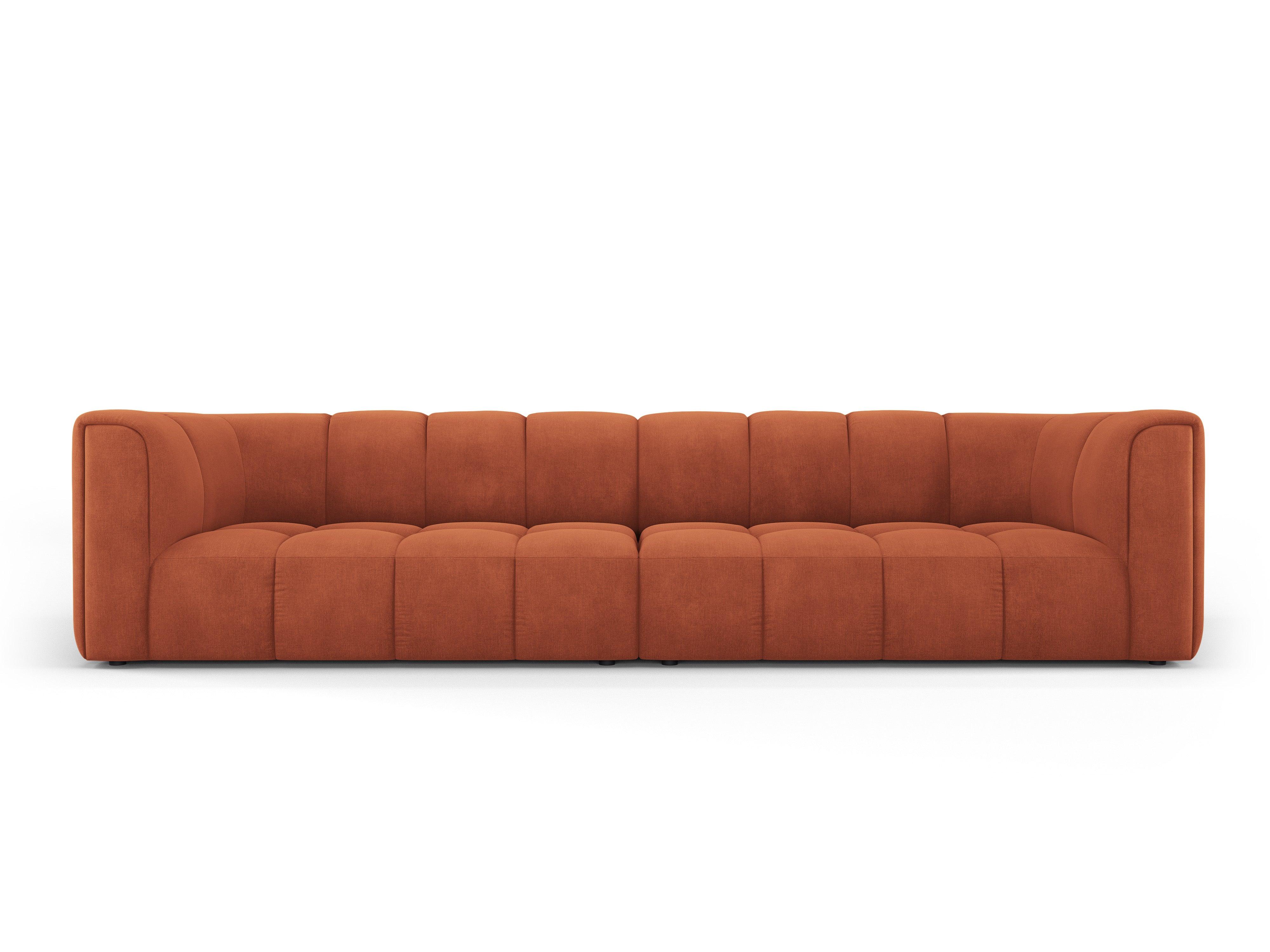 Sofa 4-osobowa FRANCESCA terracotta szenil do salonu