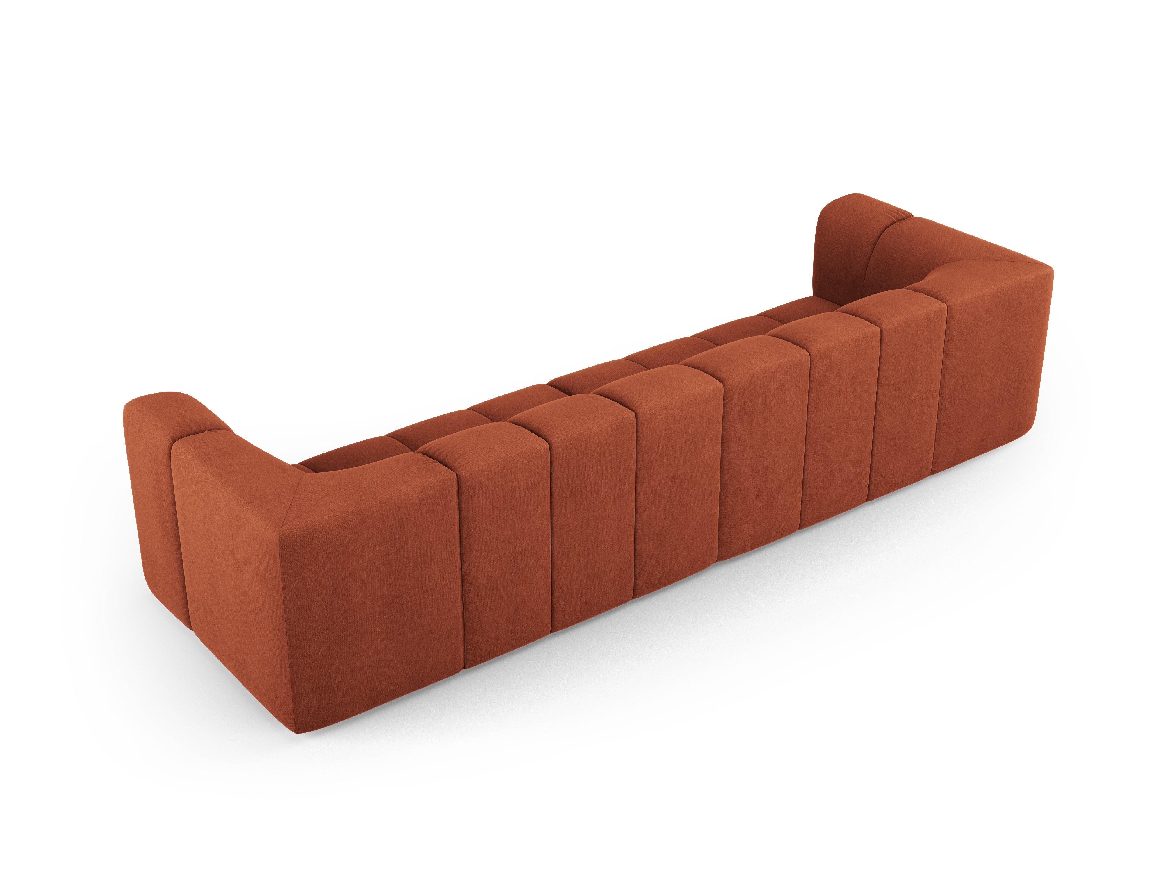 Kanapa 4-osobowa FRANCESCA terracotta szenil – Besolux
