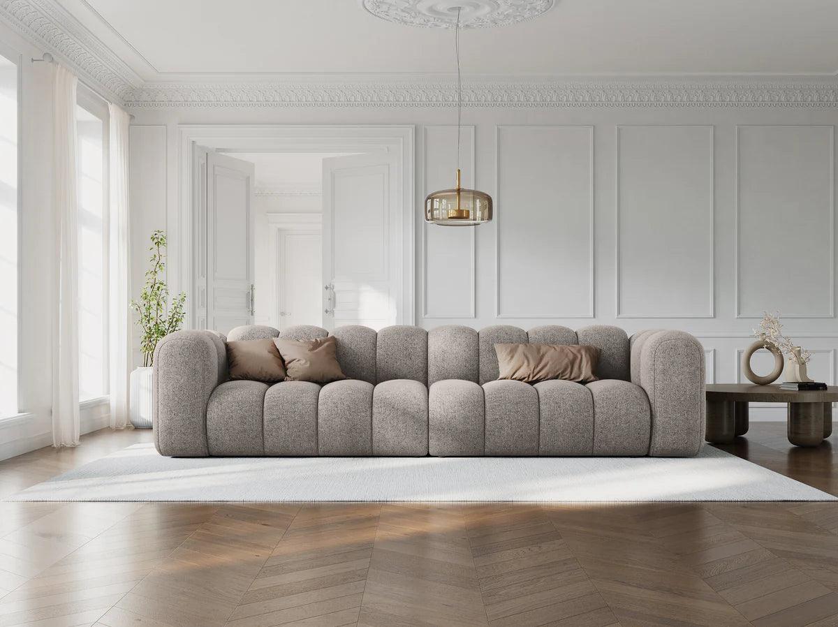 Sofa 4-osobowa LUPINE beżowy szenil do salonu