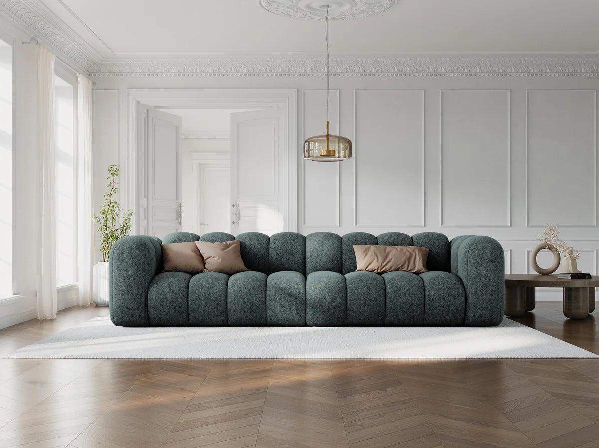 Sofa 4-osobowa LUPINE granatowy szenil do salonu