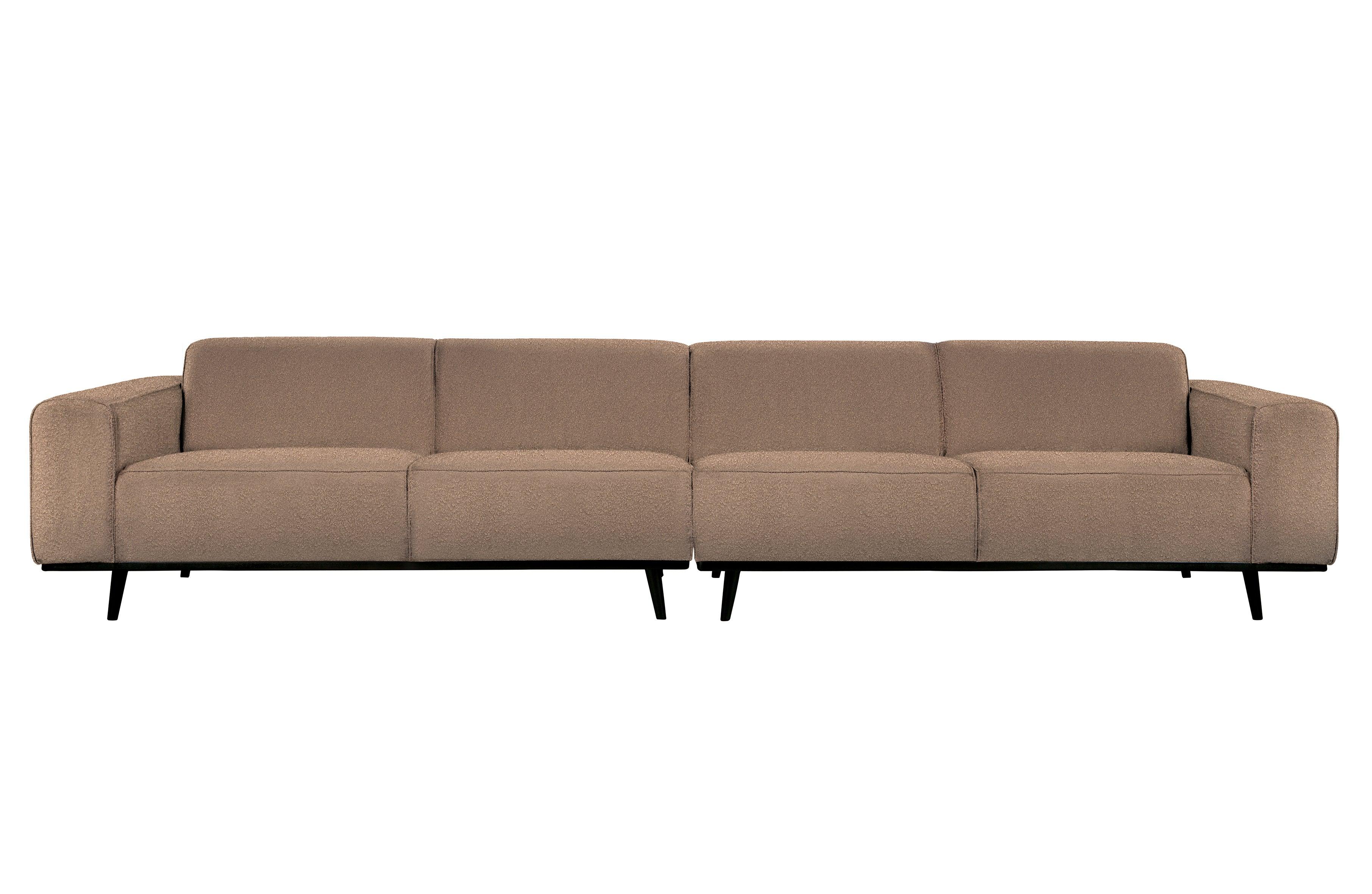 Sofa 4-osobowa STATEMENT boucle jasnobrązowy – aksamit