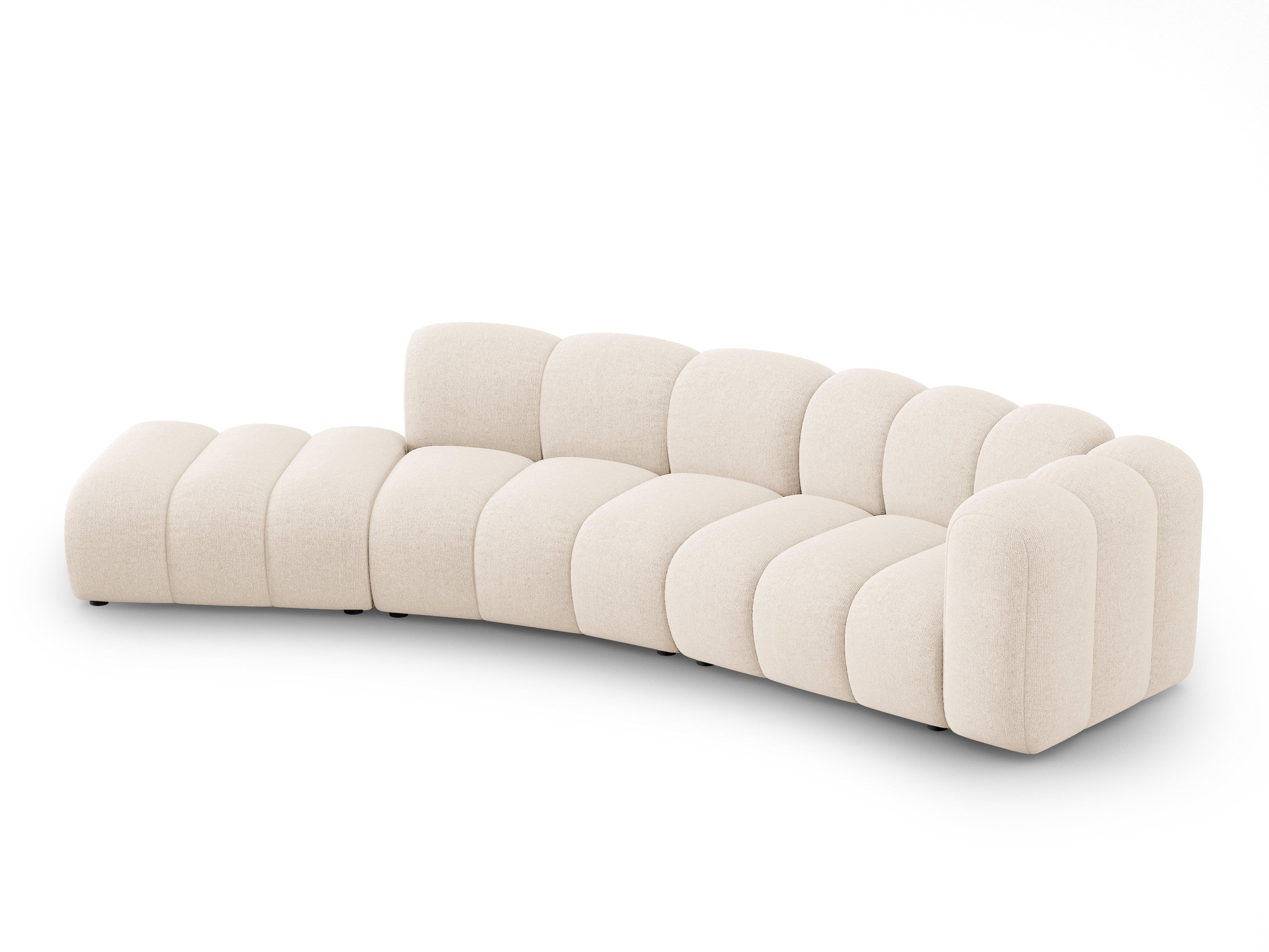 Sofa 5-osobowa lewostronna SKYLER jasny beżowy szenil Interieurs 86 Eye on Design