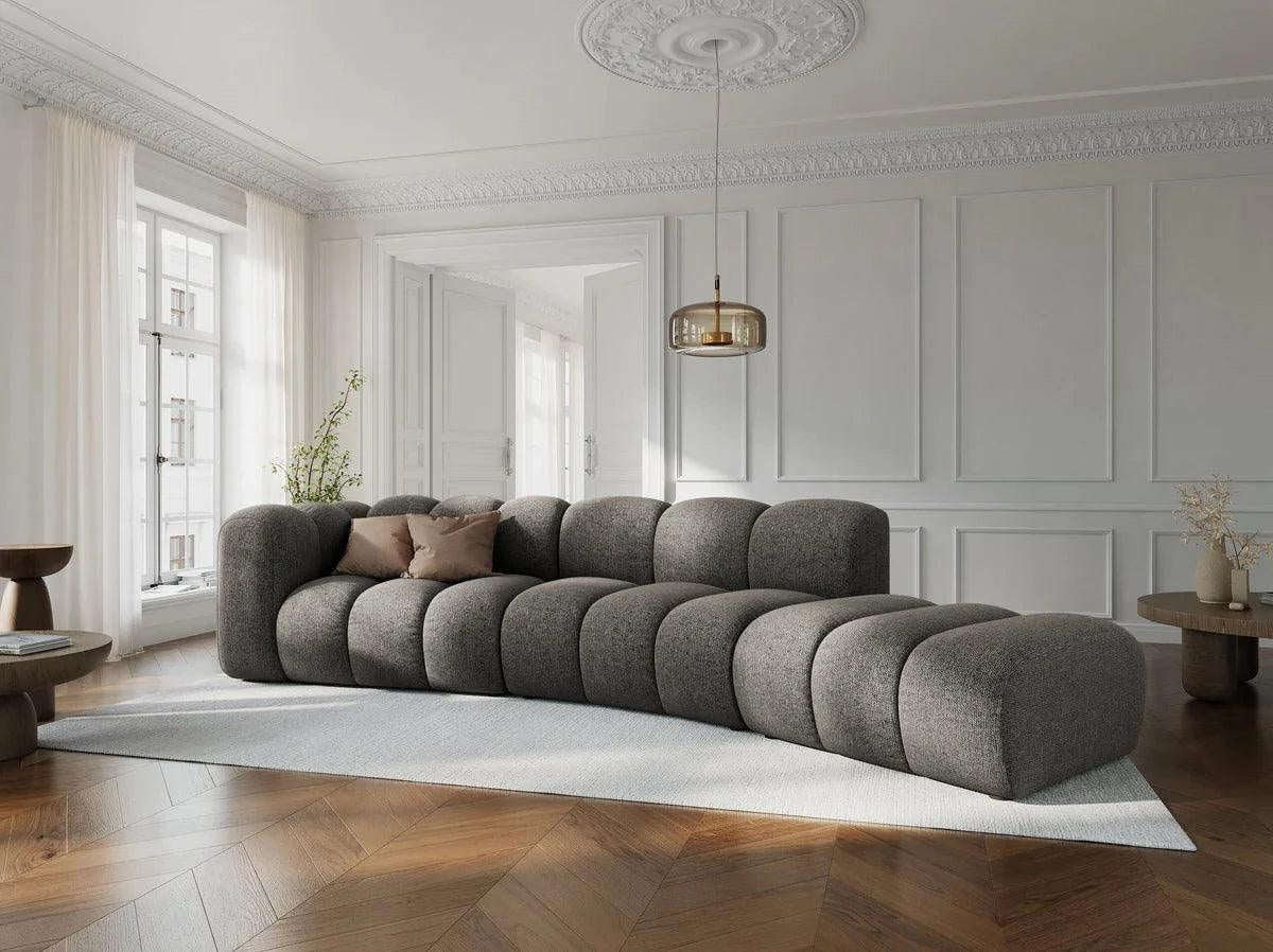 Sofa 5-osobowa prawostronna LUPINE szary szenil do salonu