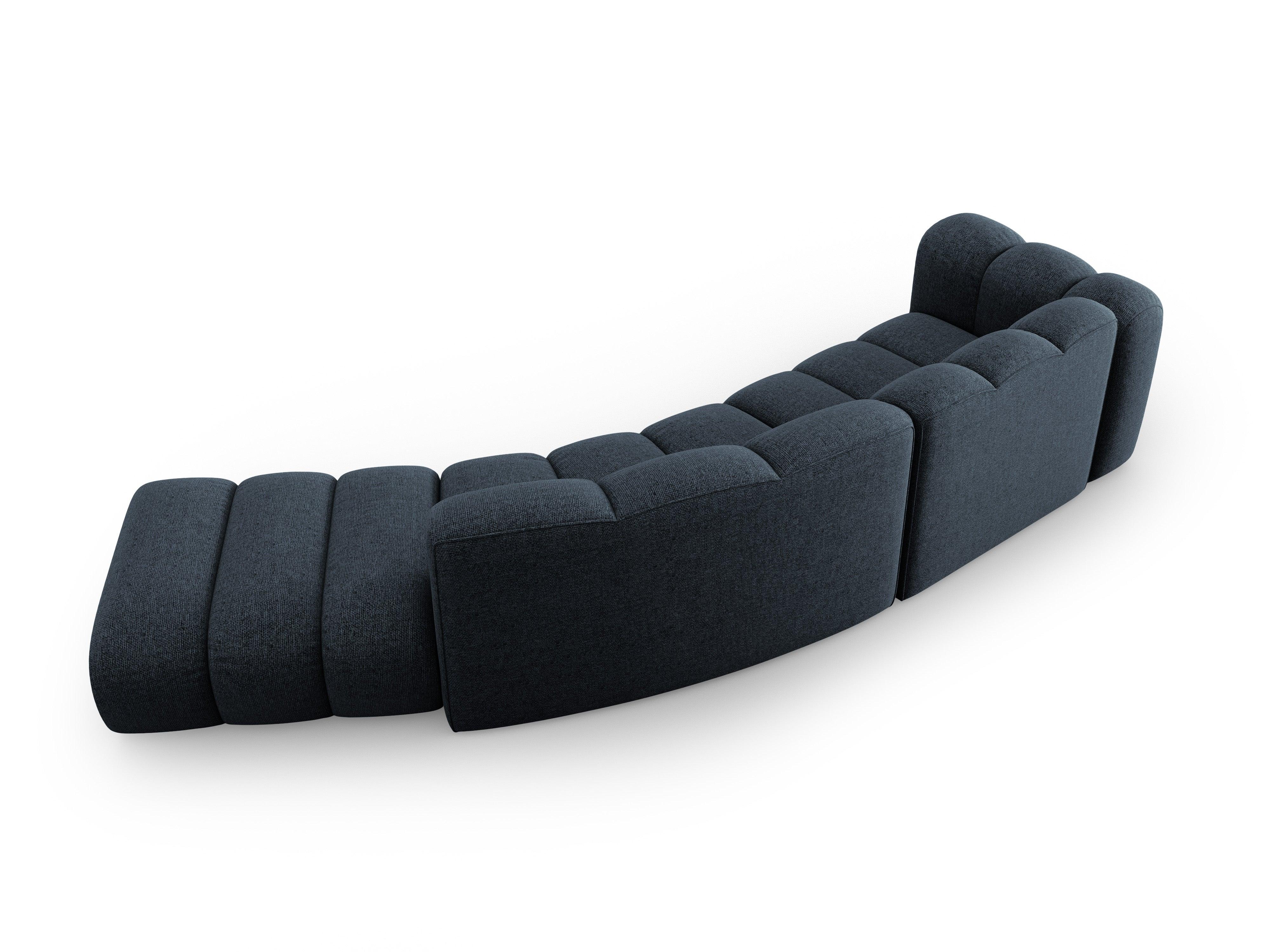 Sofa 5-osobowa prawostronna SKYLER granatowy szenil Interieurs 86 Eye on Design