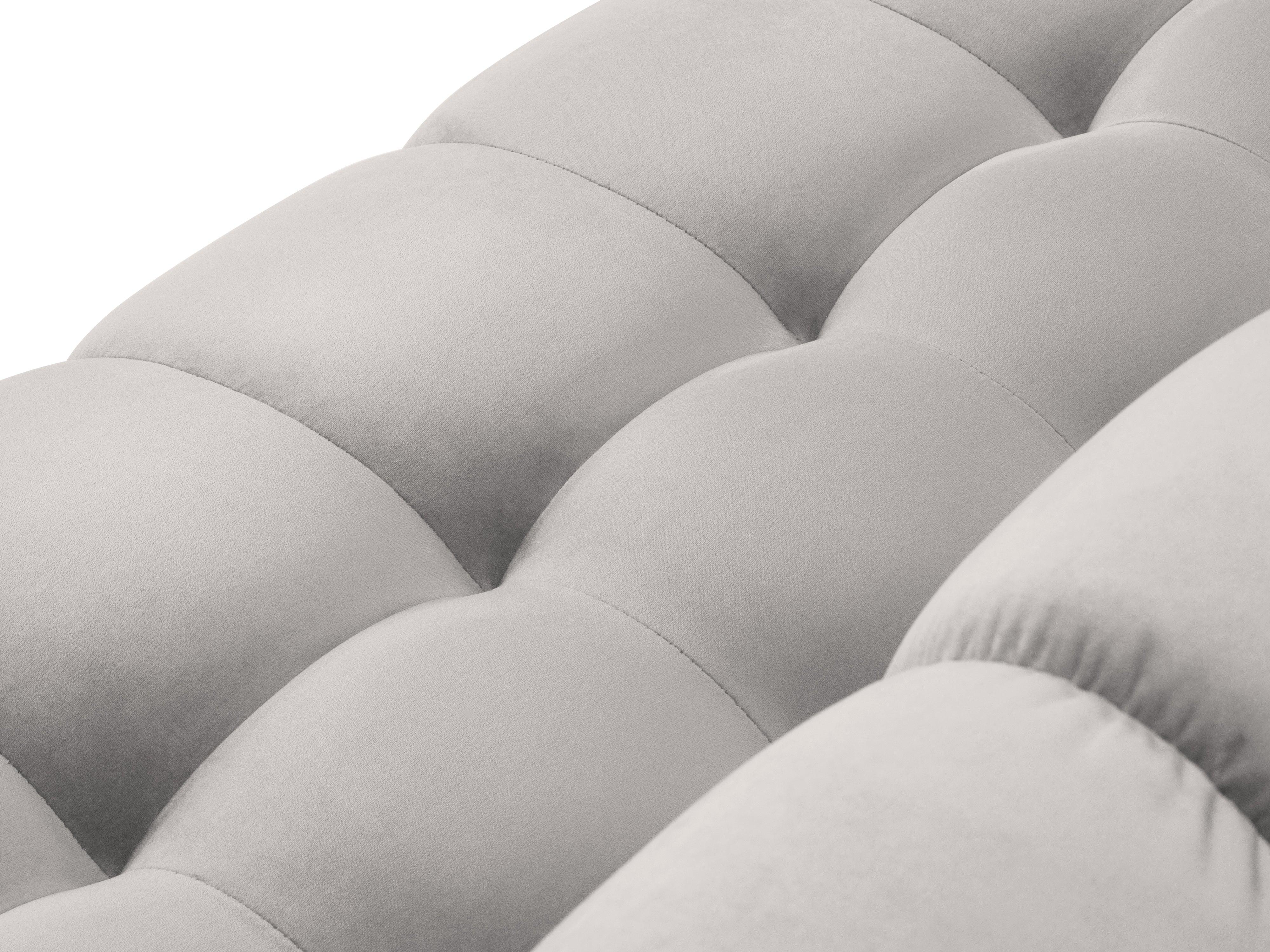 Sofa aksamitna 2-osobowa BALI srebrny ze złotą podstawą Cosmopolitan Design Eye on Design