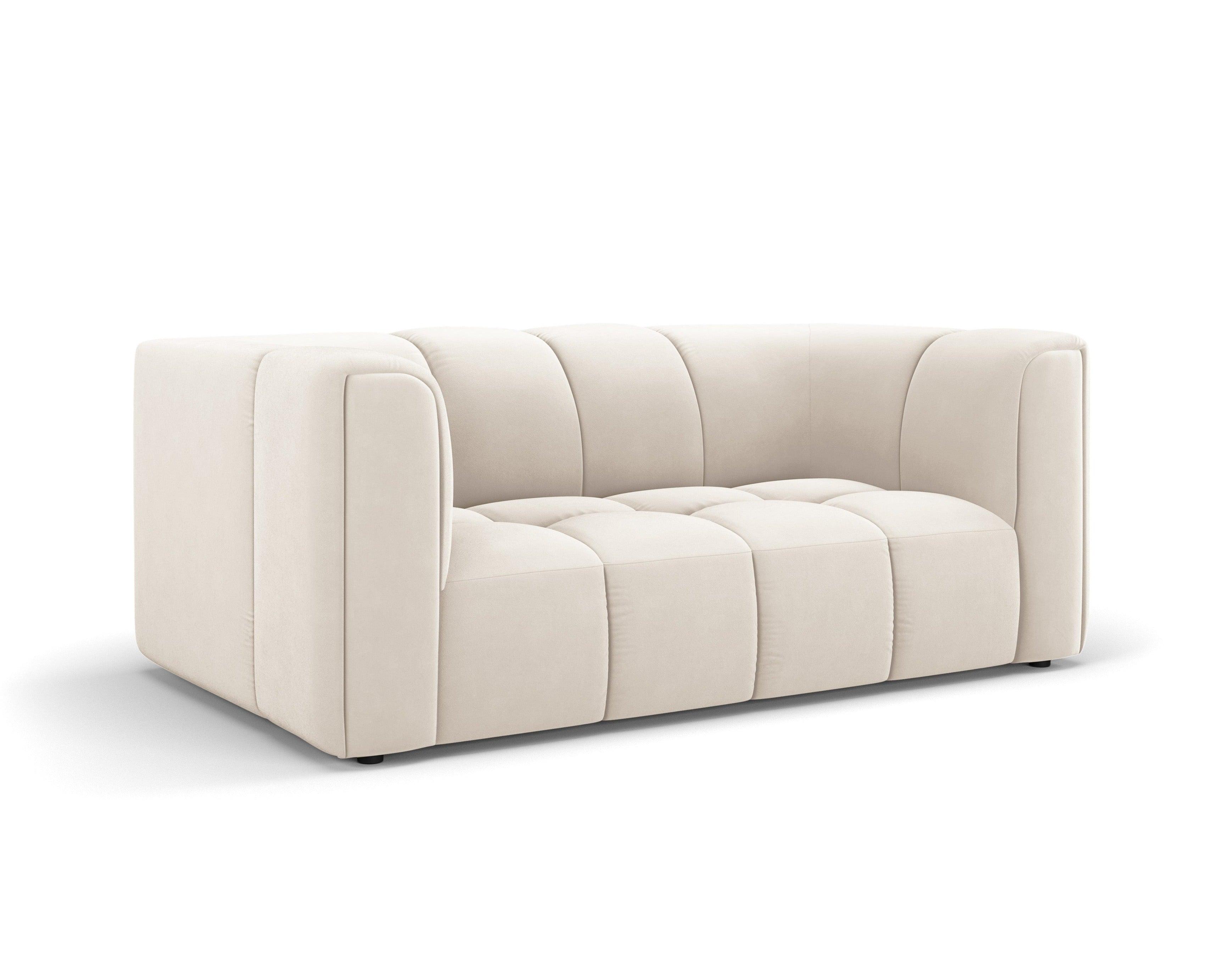 Sofa aksamitna 2-osobowa FRANCESCA jasnobeżowy Milo Casa Eye on Design