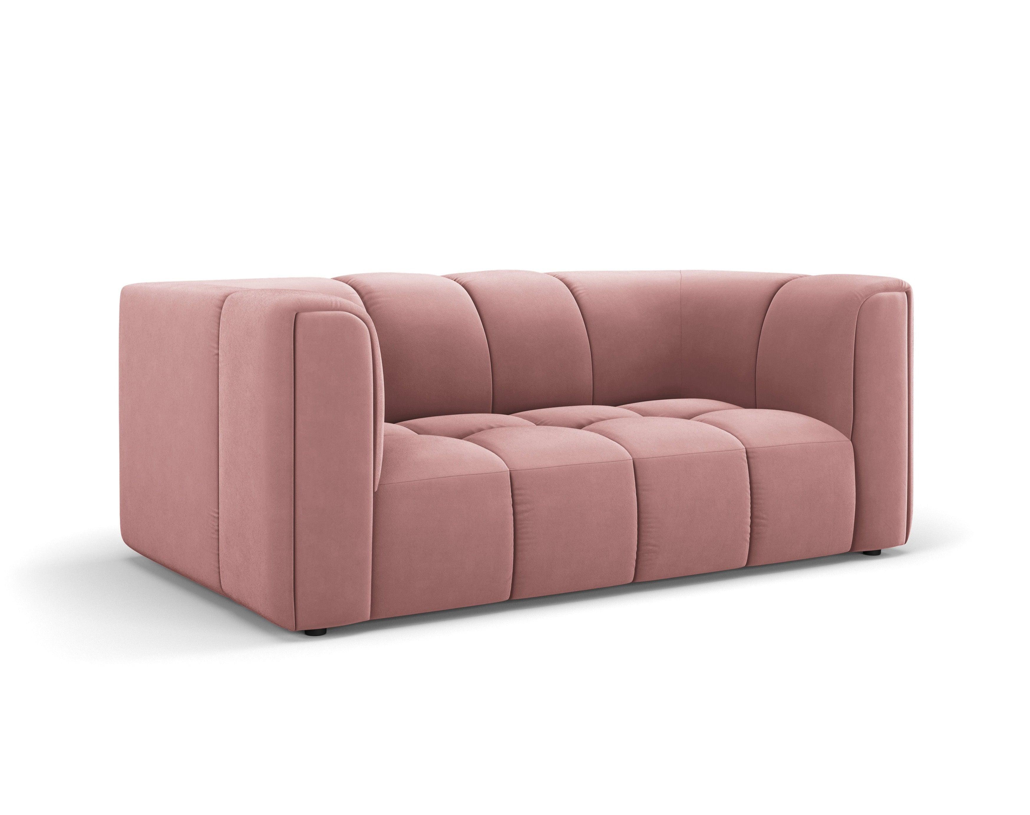 Sofa aksamitna 2-osobowa FRANCESCA różowy Milo Casa Eye on Design