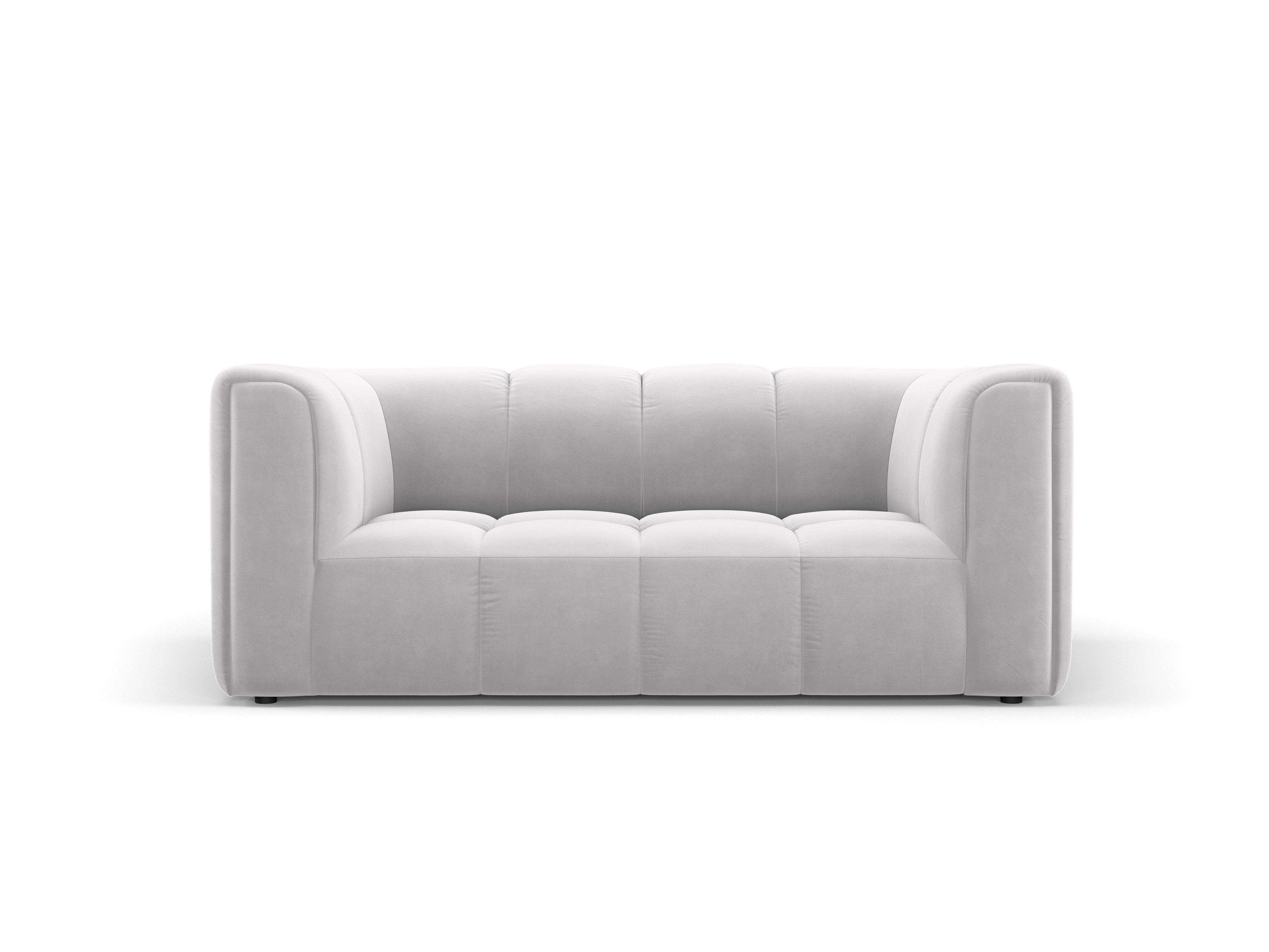 Sofa aksamitna 2-osobowa FRANCESCA srebrny Milo Casa Eye on Design