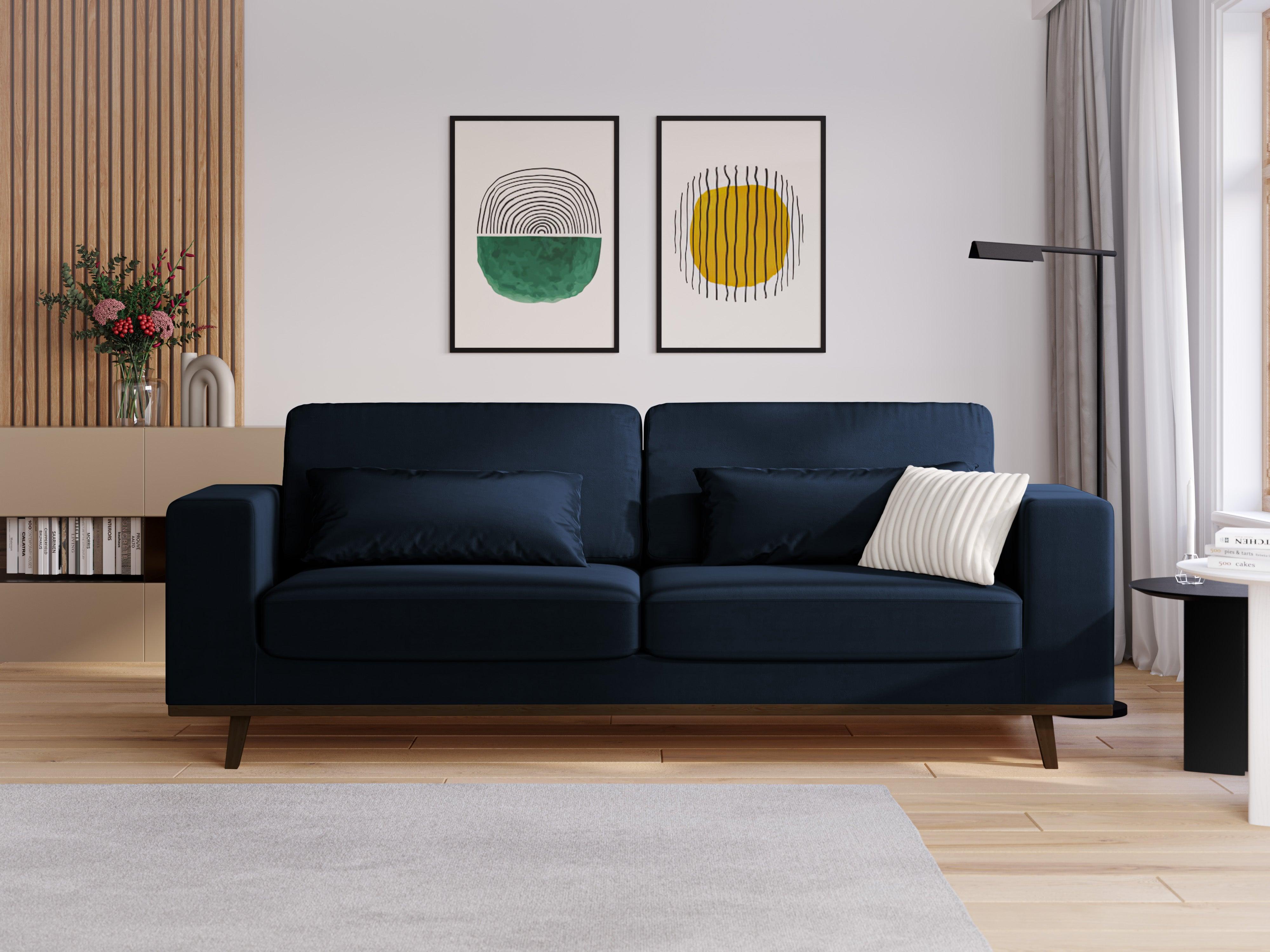 Sofa aksamitna 2-osobowa HEBE granat królewski Mazzini Sofas Eye on Design