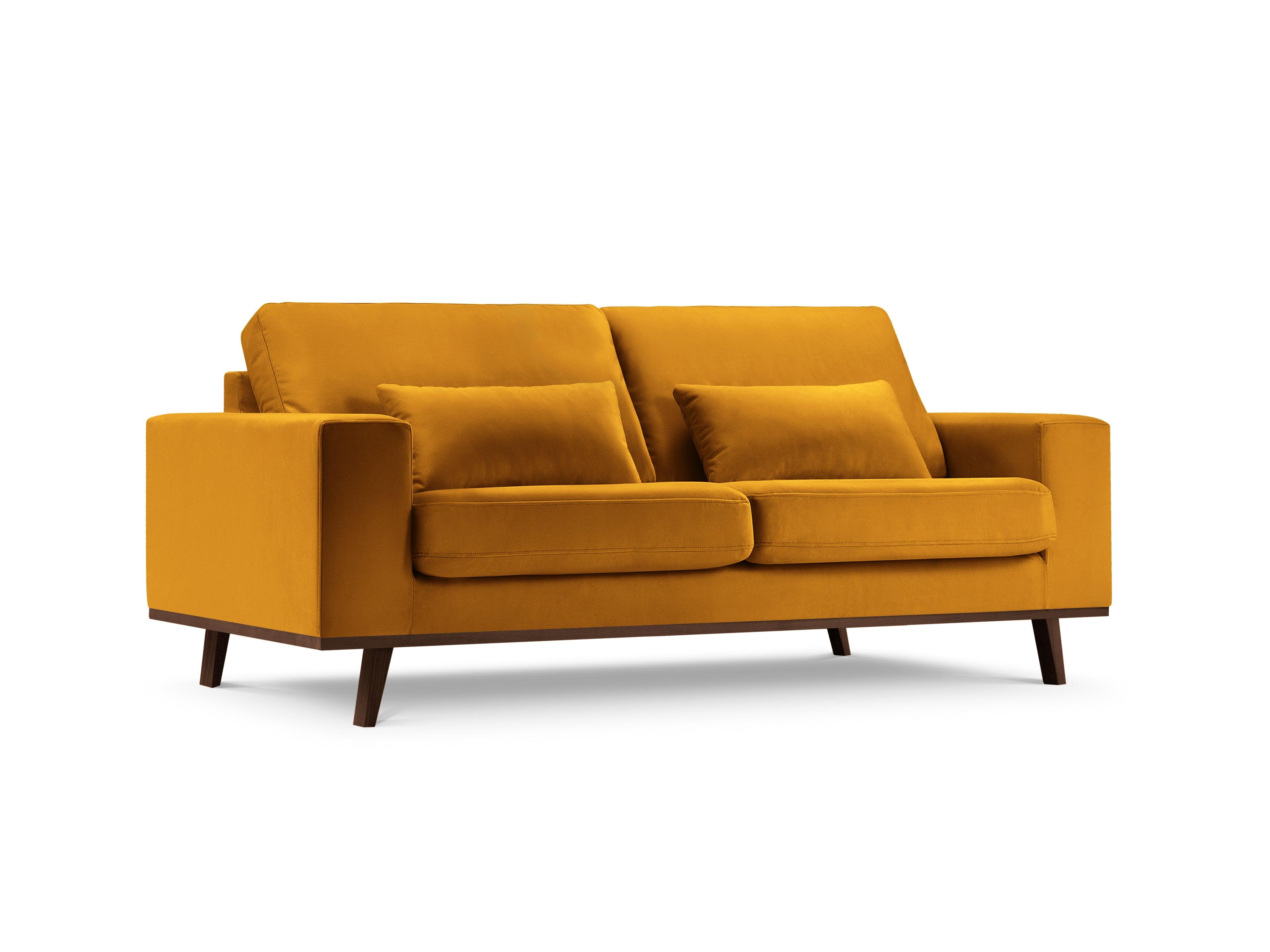 Sofa aksamitna 2-osobowa HEBE żółty Mazzini Sofas Eye on Design