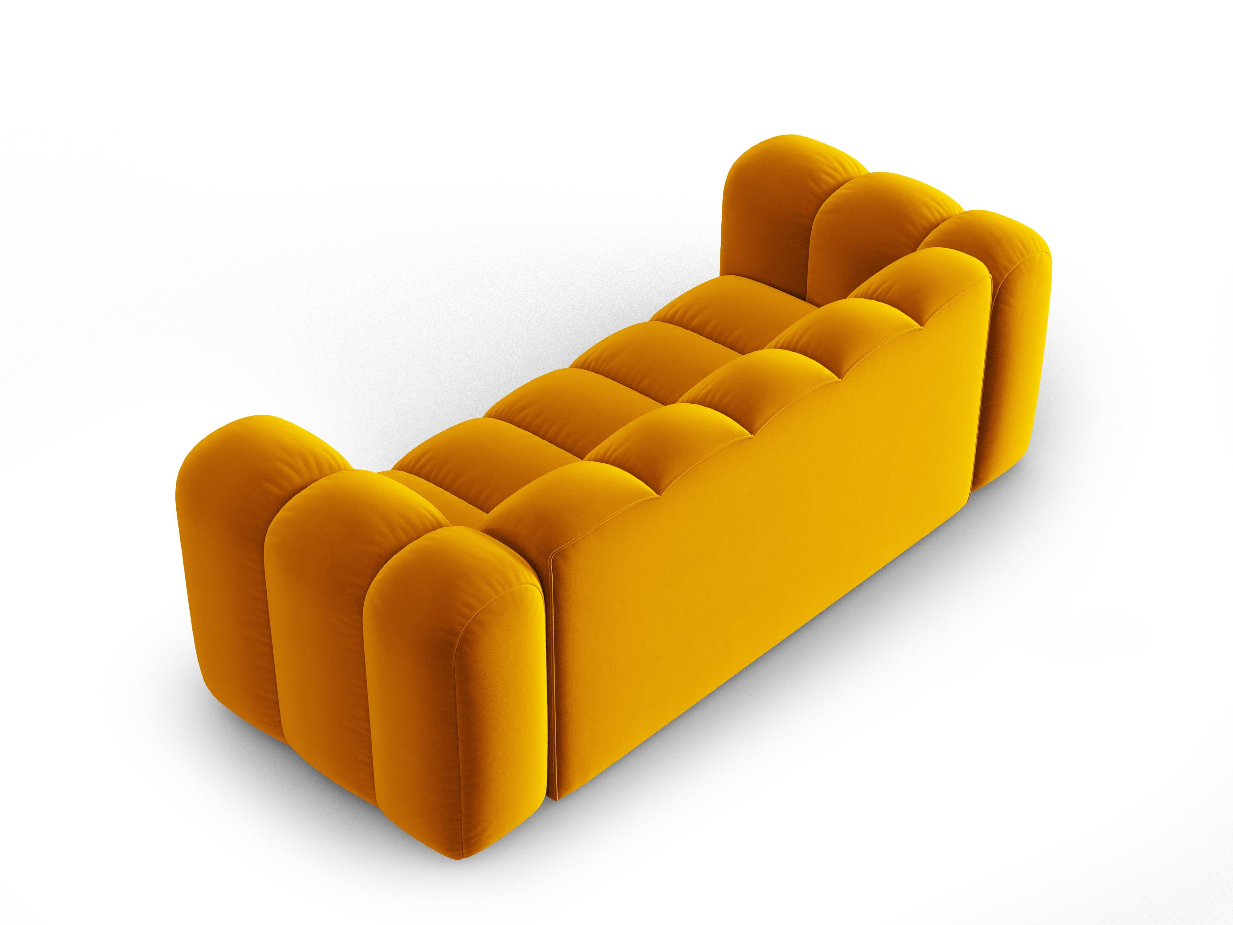 Sofa aksamitna 2-osobowa SKYLER musztardowy Interieurs 86 Eye on Design