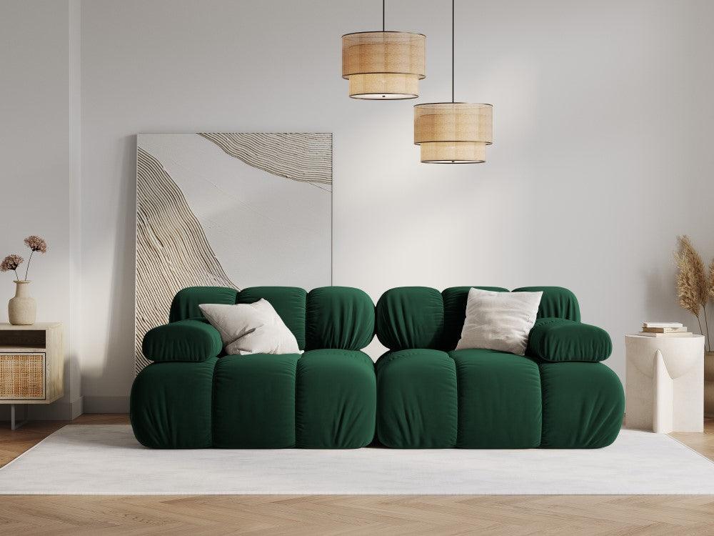 Sofa aksamitna 2-osobowa TROPEA butelkowa zieleń Milo Casa Eye on Design
