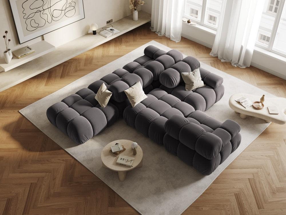 Sofa aksamitna 2-osobowa TROPEA ciemnoszary Milo Casa Eye on Design