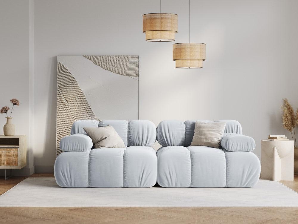 Sofa aksamitna 2-osobowa TROPEA jasnoniebieski Milo Casa Eye on Design