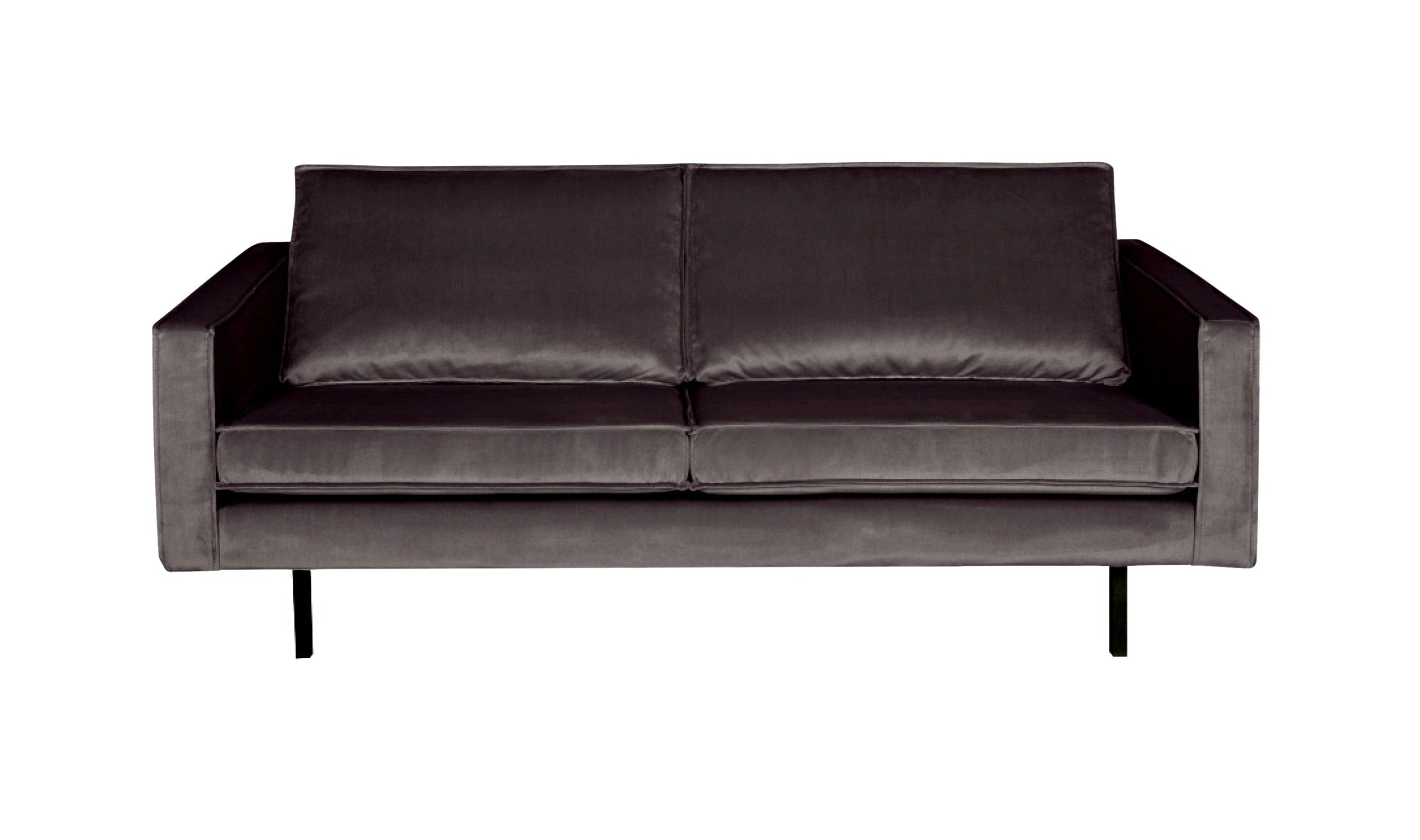 Sofa aksamitna 2,5-osobowa RODEO antracytowy – Woood