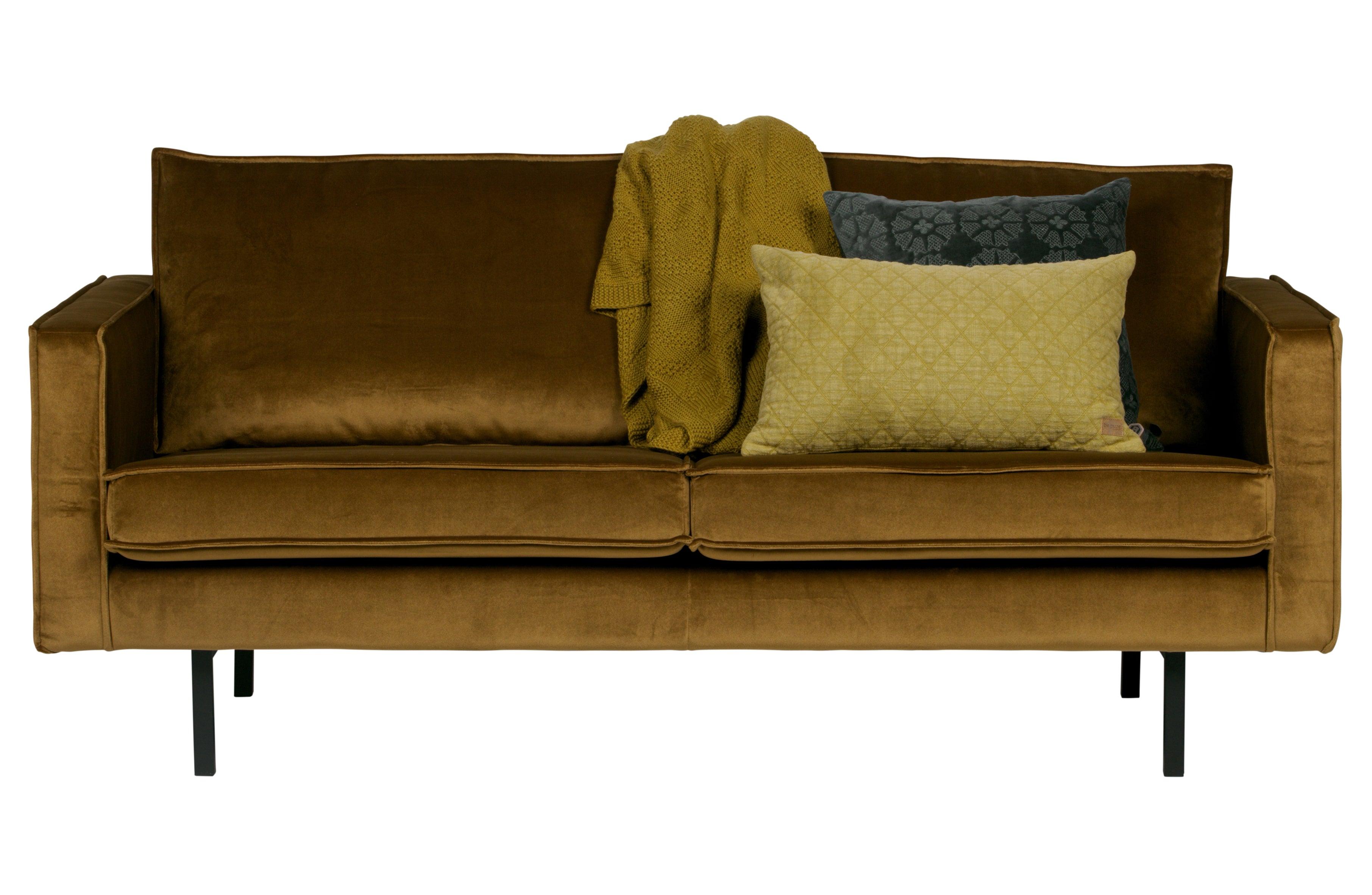 Sofa aksamitna 2,5-osobowa RODEO miodowy Be Pure Eye on Design