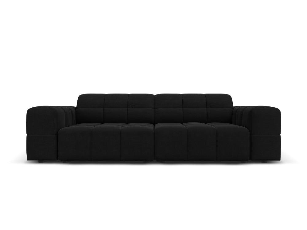 Sofa aksamitna 3-osobowa CHICAGO czarny Cosmopolitan Design Eye on Design