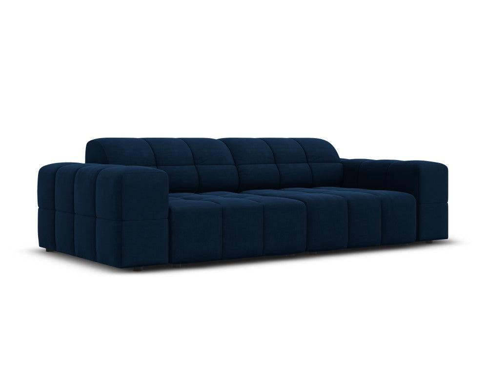 Sofa aksamitna 3-osobowa CHICAGO granat królewski Cosmopolitan Design Eye on Design