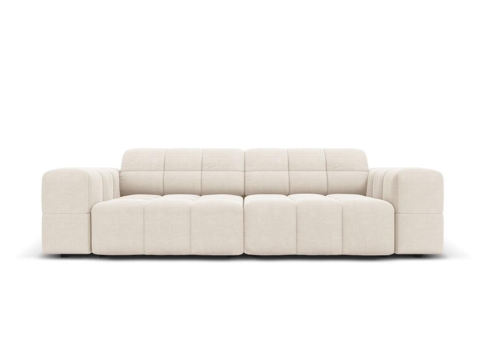 Sofa aksamitna 3-osobowa CHICAGO jasnobeżowy Cosmopolitan Design Eye on Design